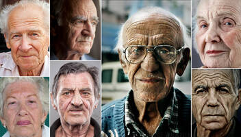 Чоловіки та жінки похилого віку з виразними зморшками для фотосесії у Києві