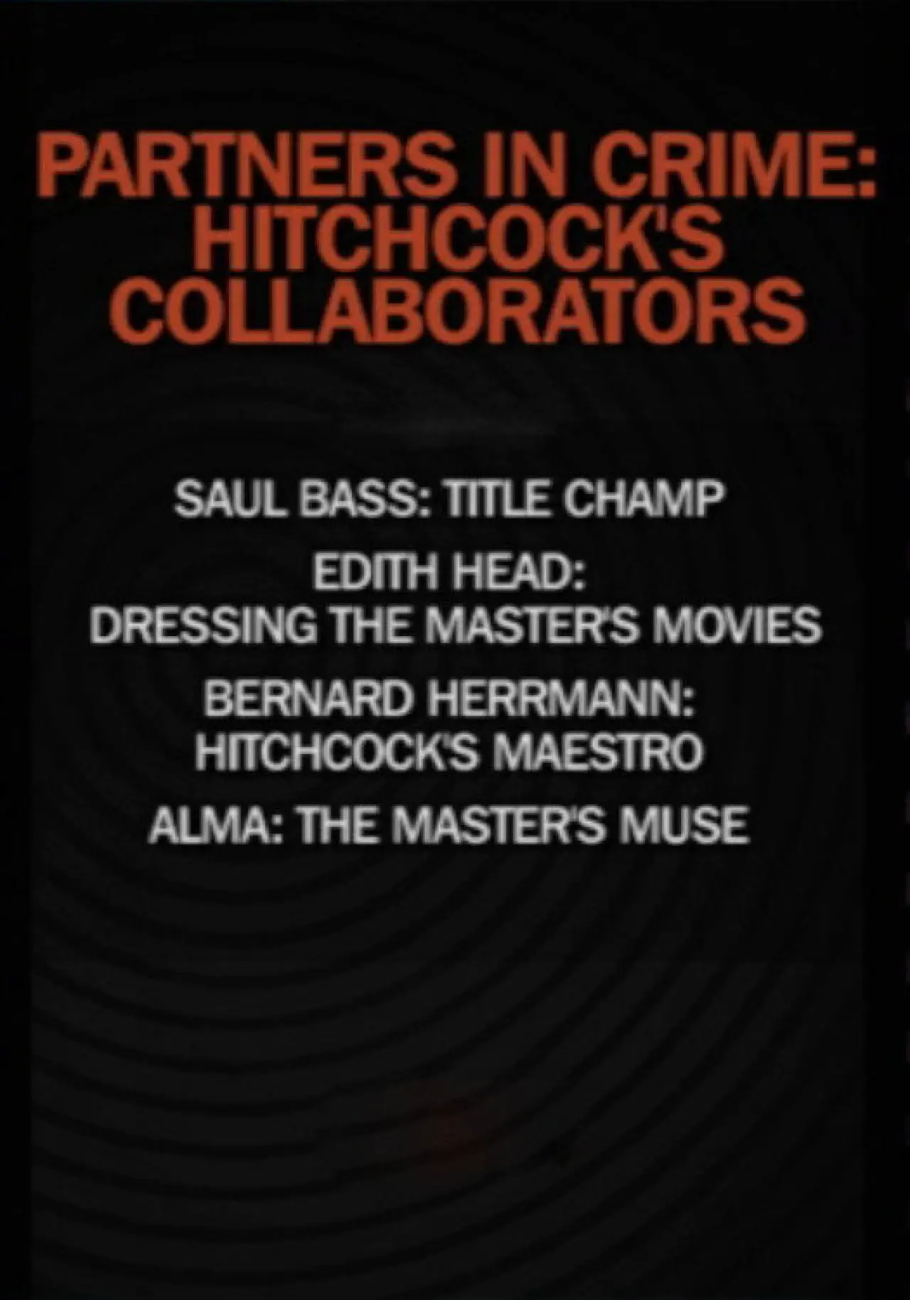 Постер до фільму "Partners in Crime: Hitchcock