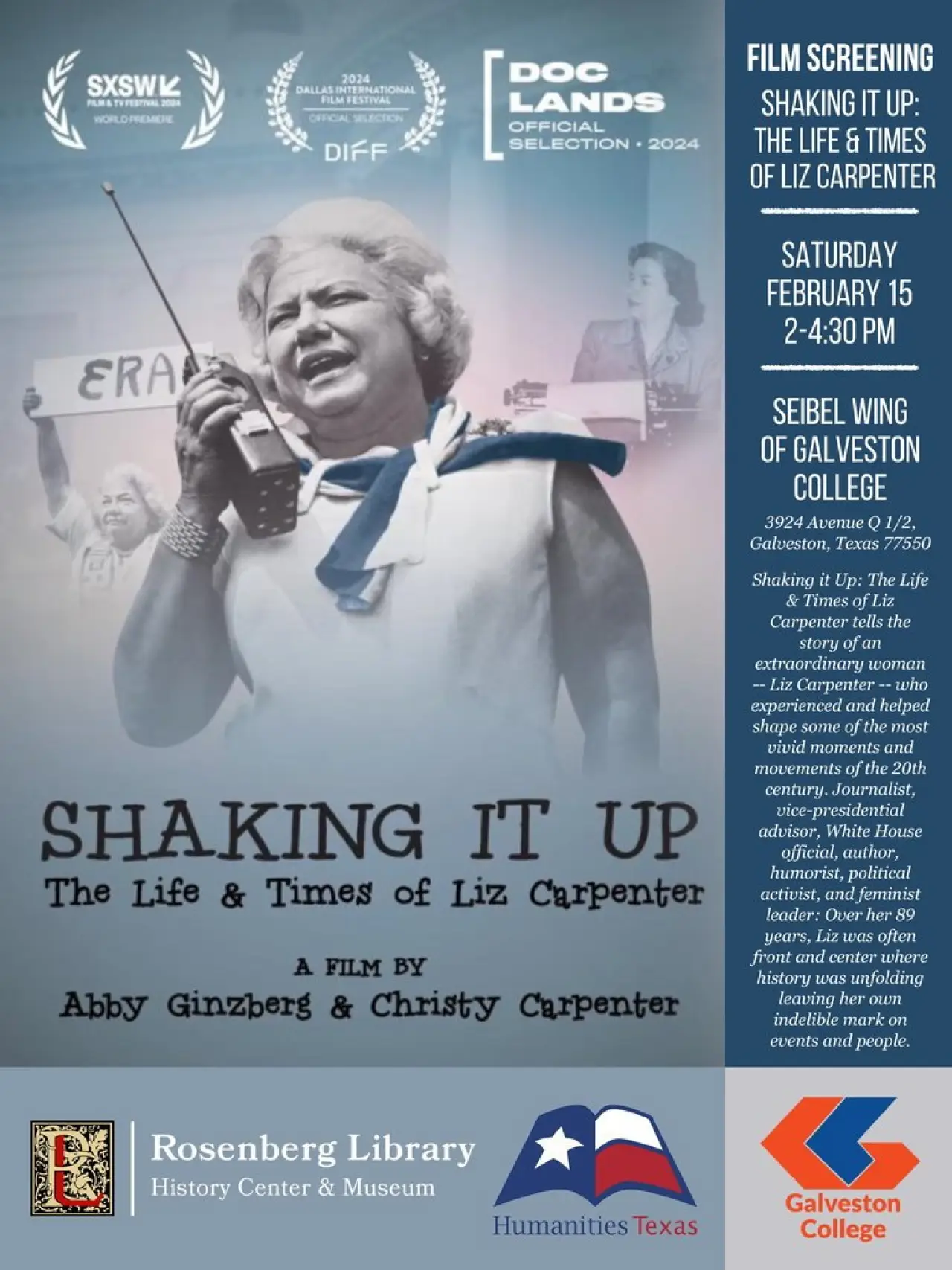 Постер до фільму "Shaking It Up: The Life and Times of Liz Carpenter"