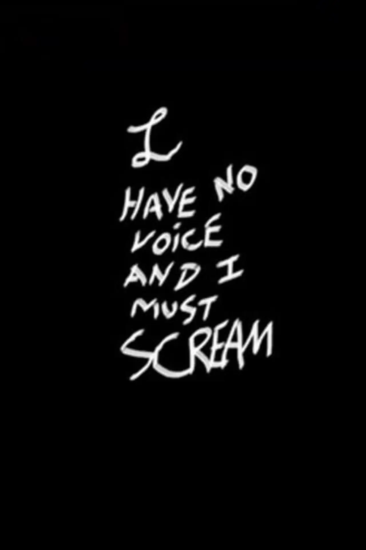 Постер до фільму "Ihavenovoiceandimustscream"