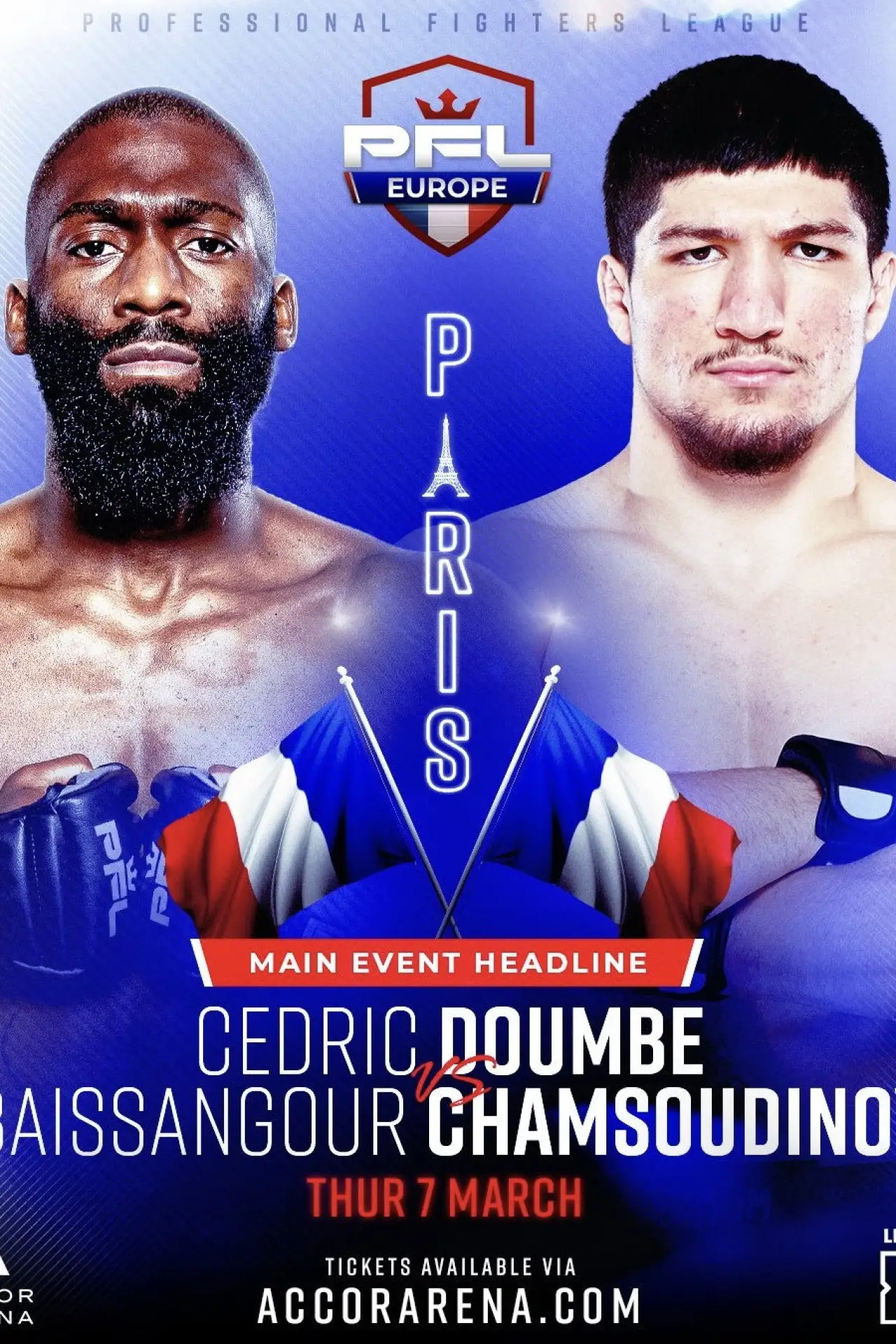Постер до фільму "PFL 2024 Europe #1: Regular Season - Doumbé vs. Chamsoudinov"