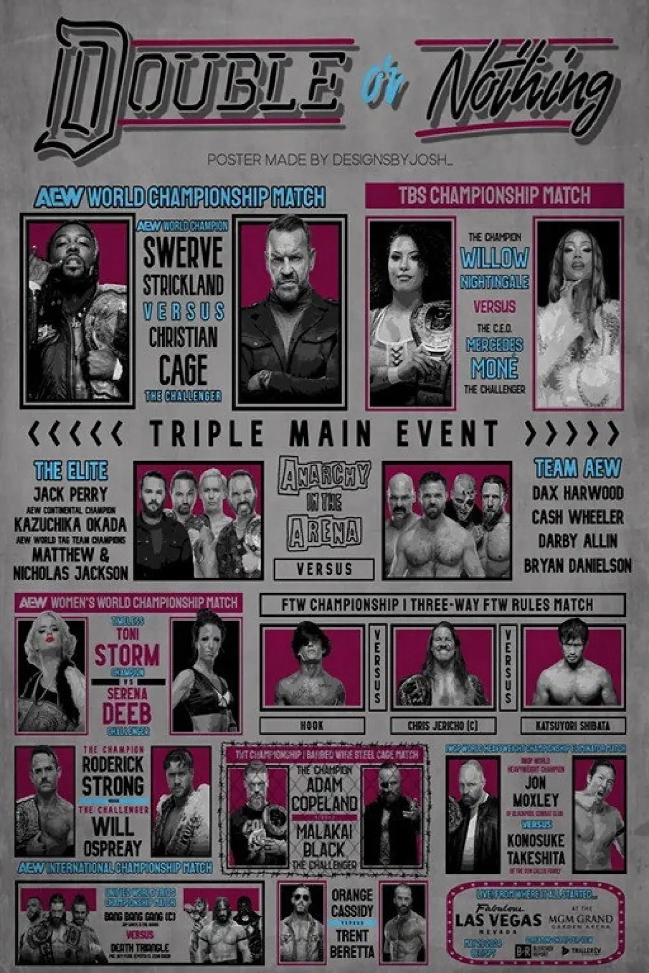Постер до фільму "AEW Double or Nothing 2024"
