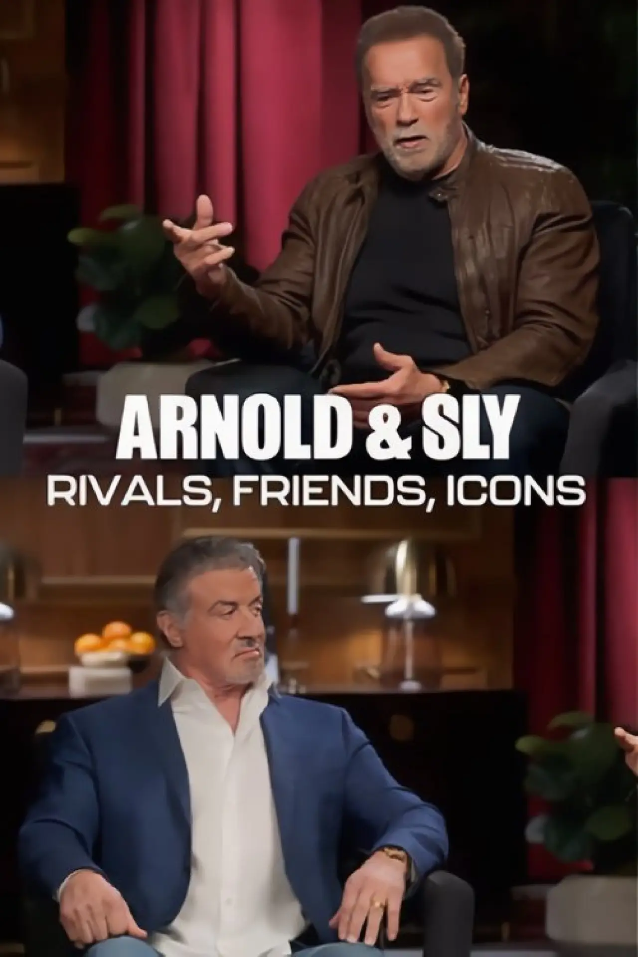 Постер до фільму "Arnold & Sly: Rivals, Friends, Icons"