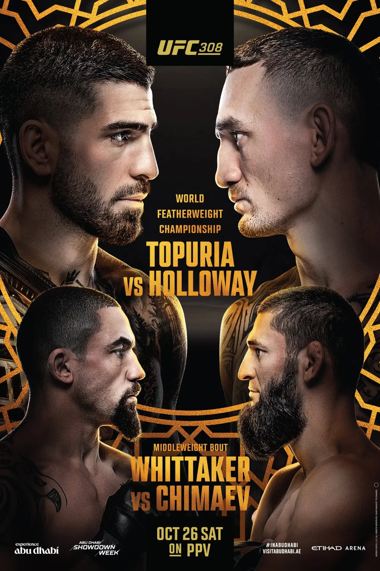Постер до фільму "UFC 308: Topuria vs. Holloway"