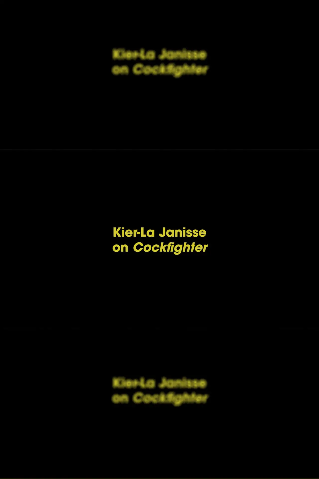 Постер до фільму "Kier-La Janisse on Cockfighter"