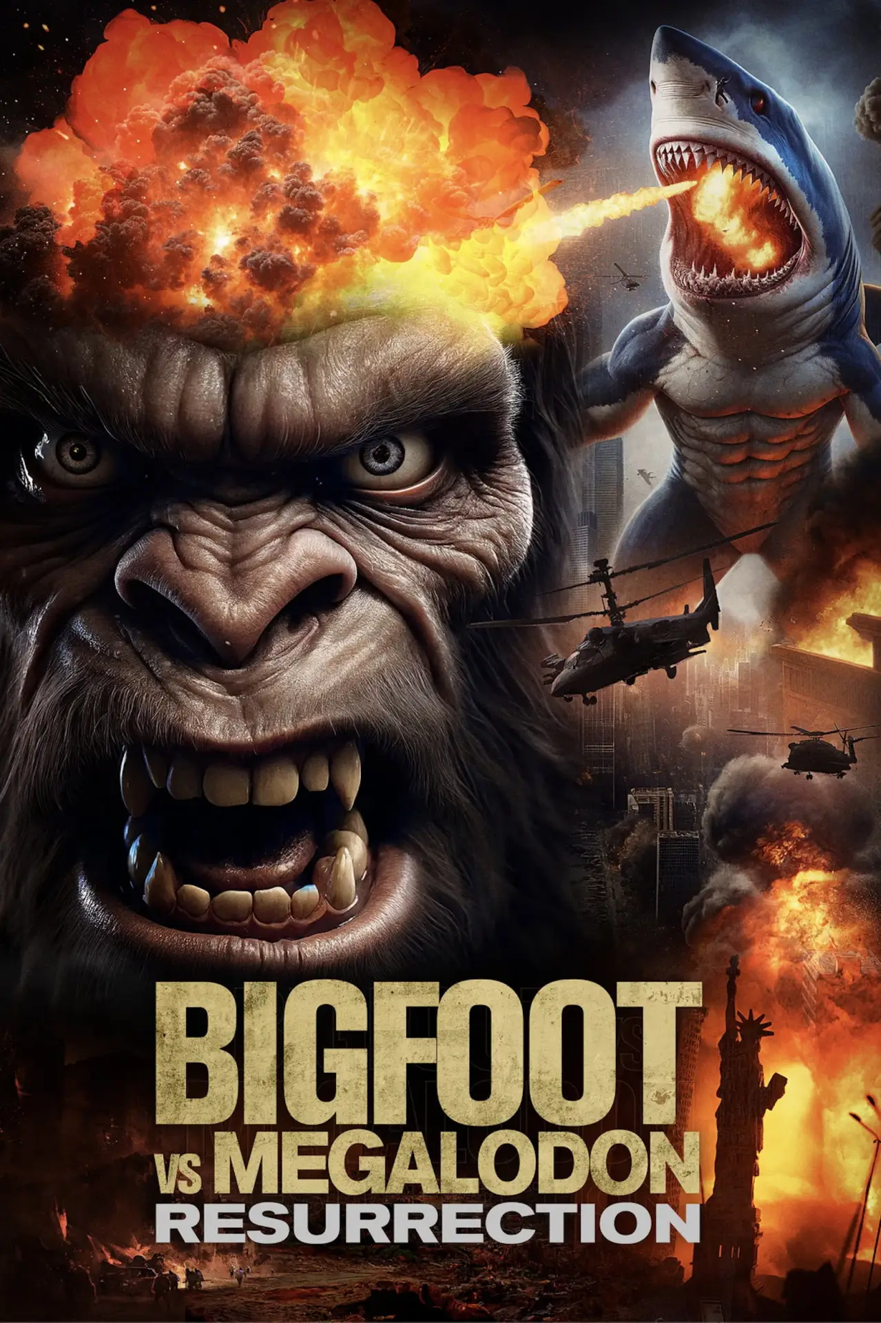 Постер до фільму "Bigfoot vs Megalodon: Resurrection"