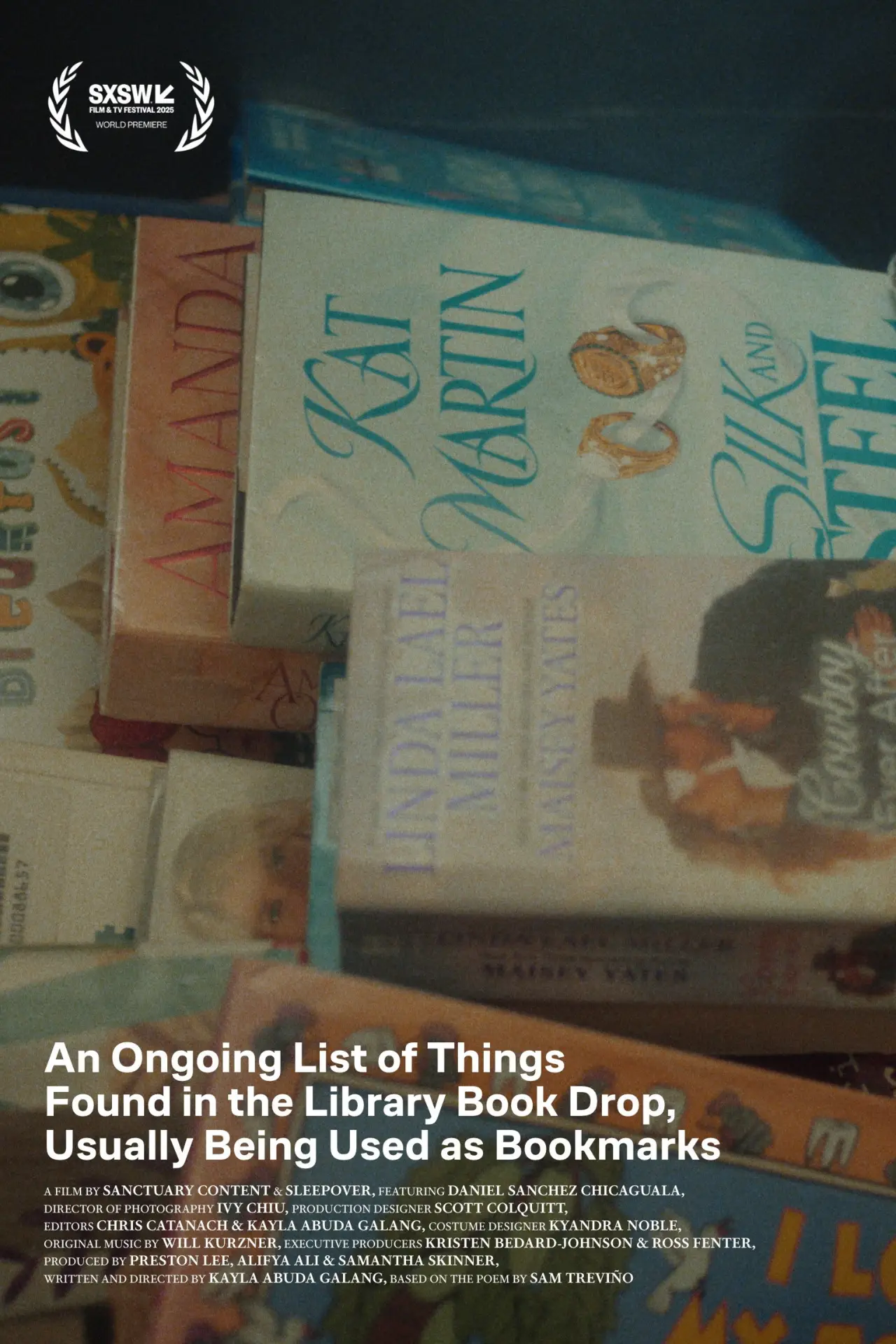 Постер до фільму "An Ongoing List of Things Found in the Library Book Drop, Usually Being Used as Bookmarks"