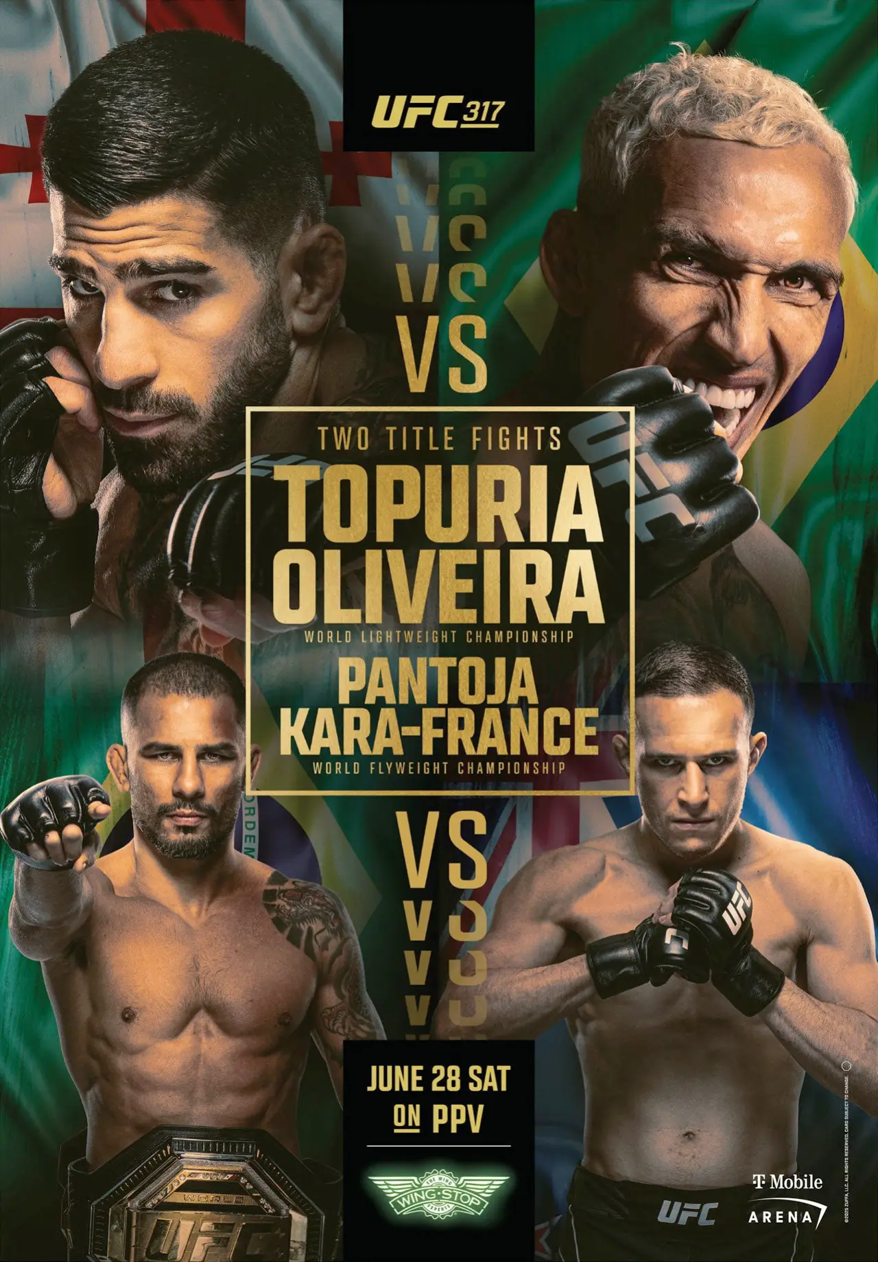 Постер до фільму "UFC 317: Topuria vs. Oliveira"