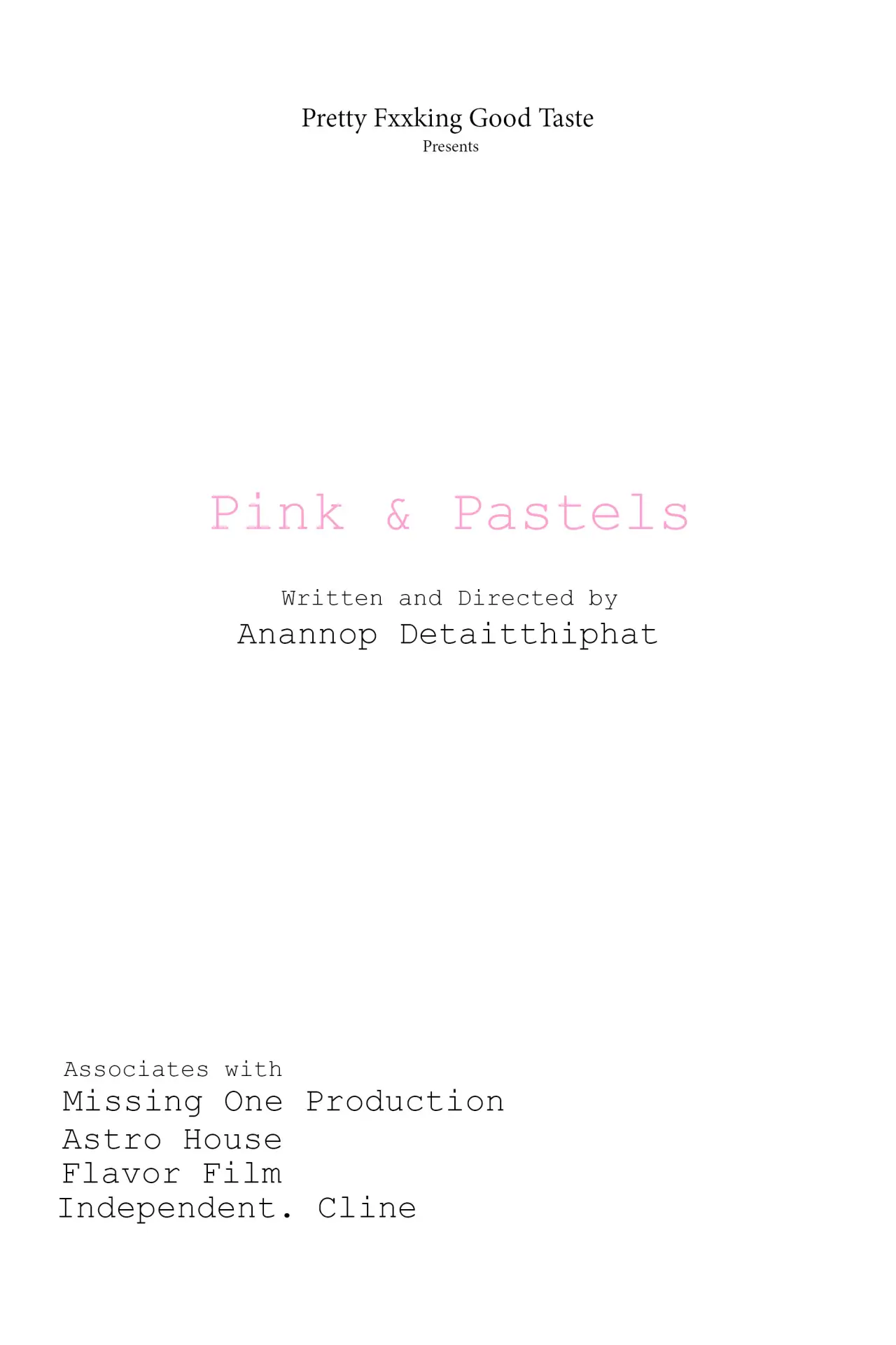 Постер до фільму "Pink and Pastels"