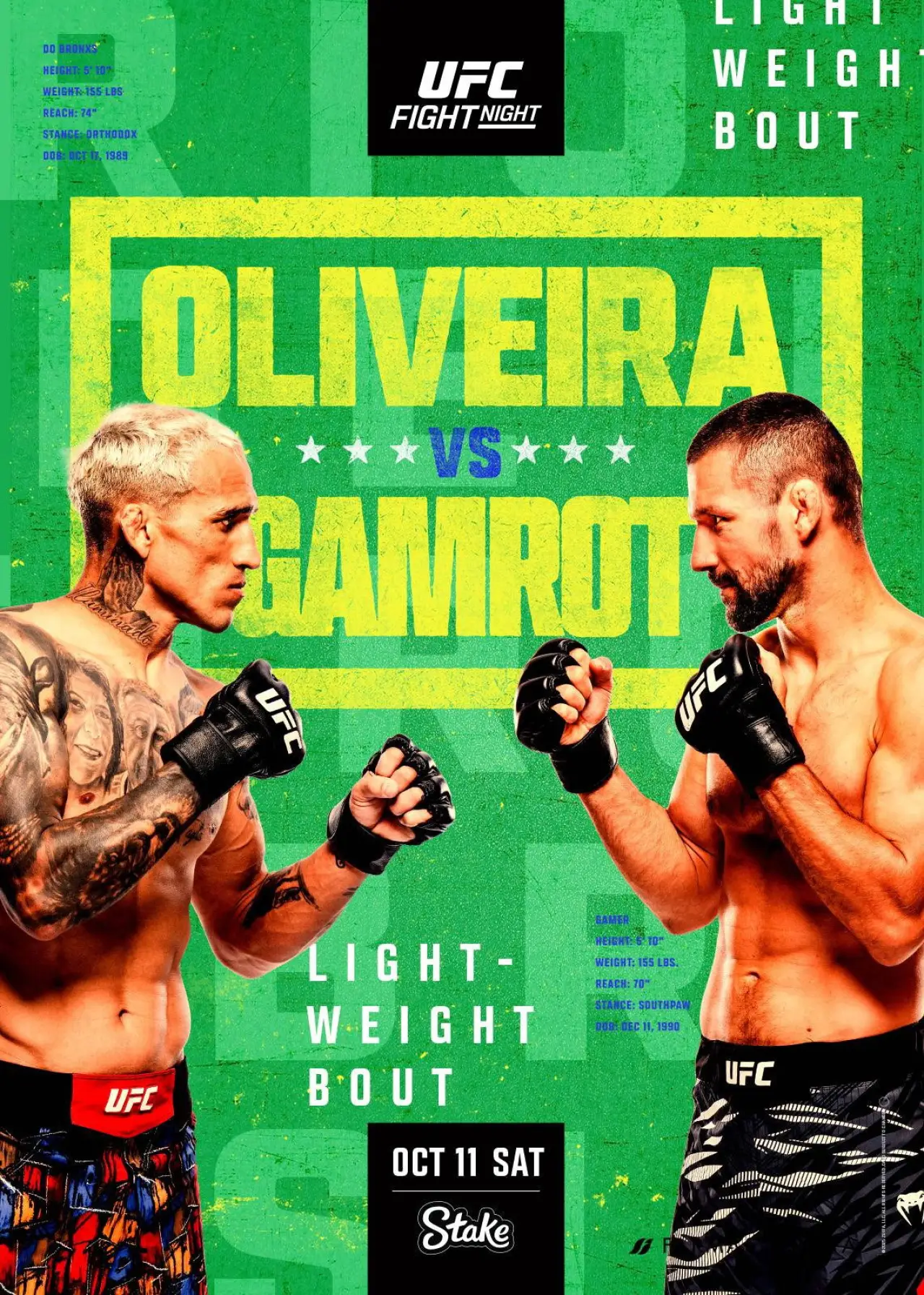 Постер до фільму "UFC Fight Night 261: Oliveira vs. Gamrot"