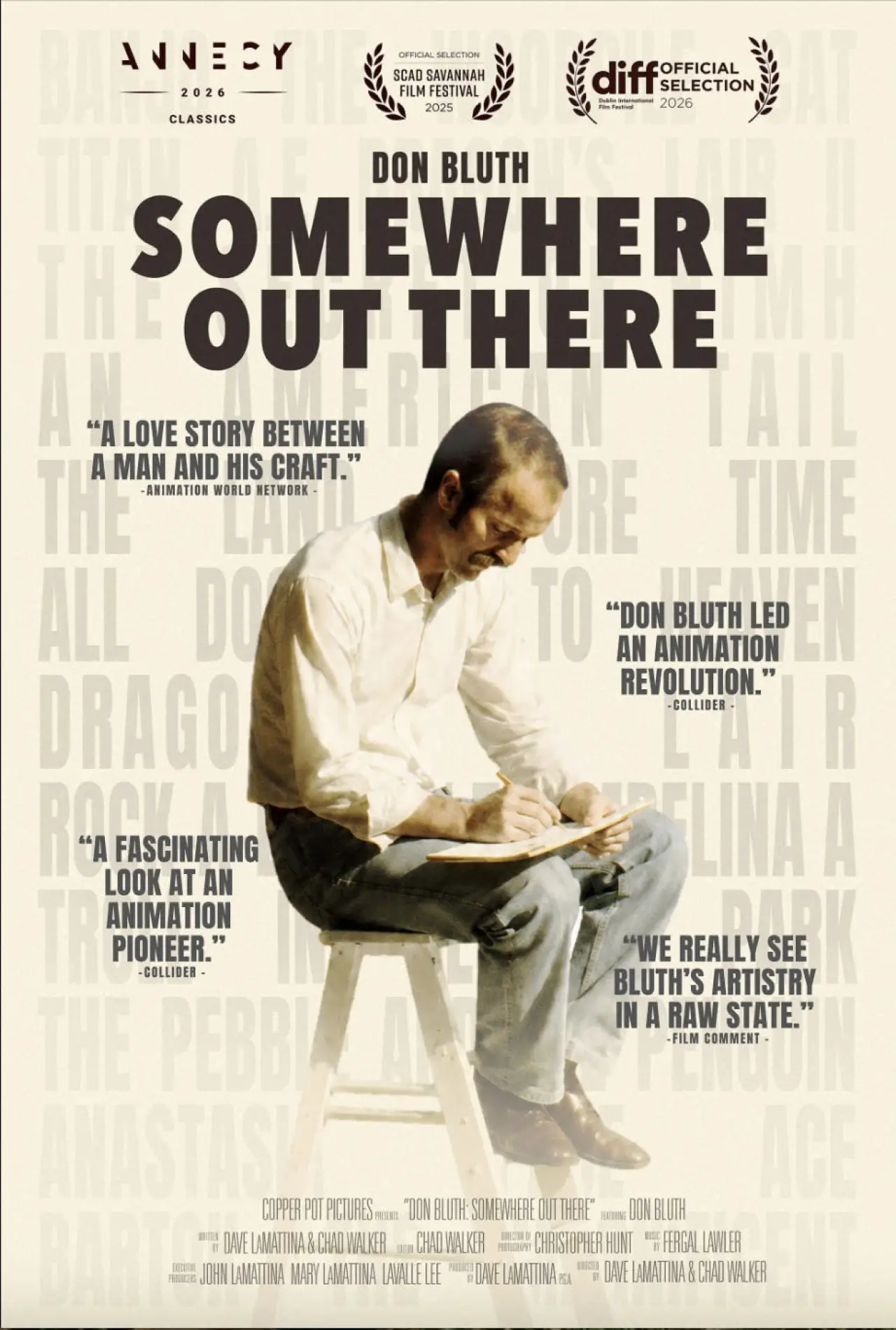 Постер до фільму "Don Bluth: Somewhere Out There"