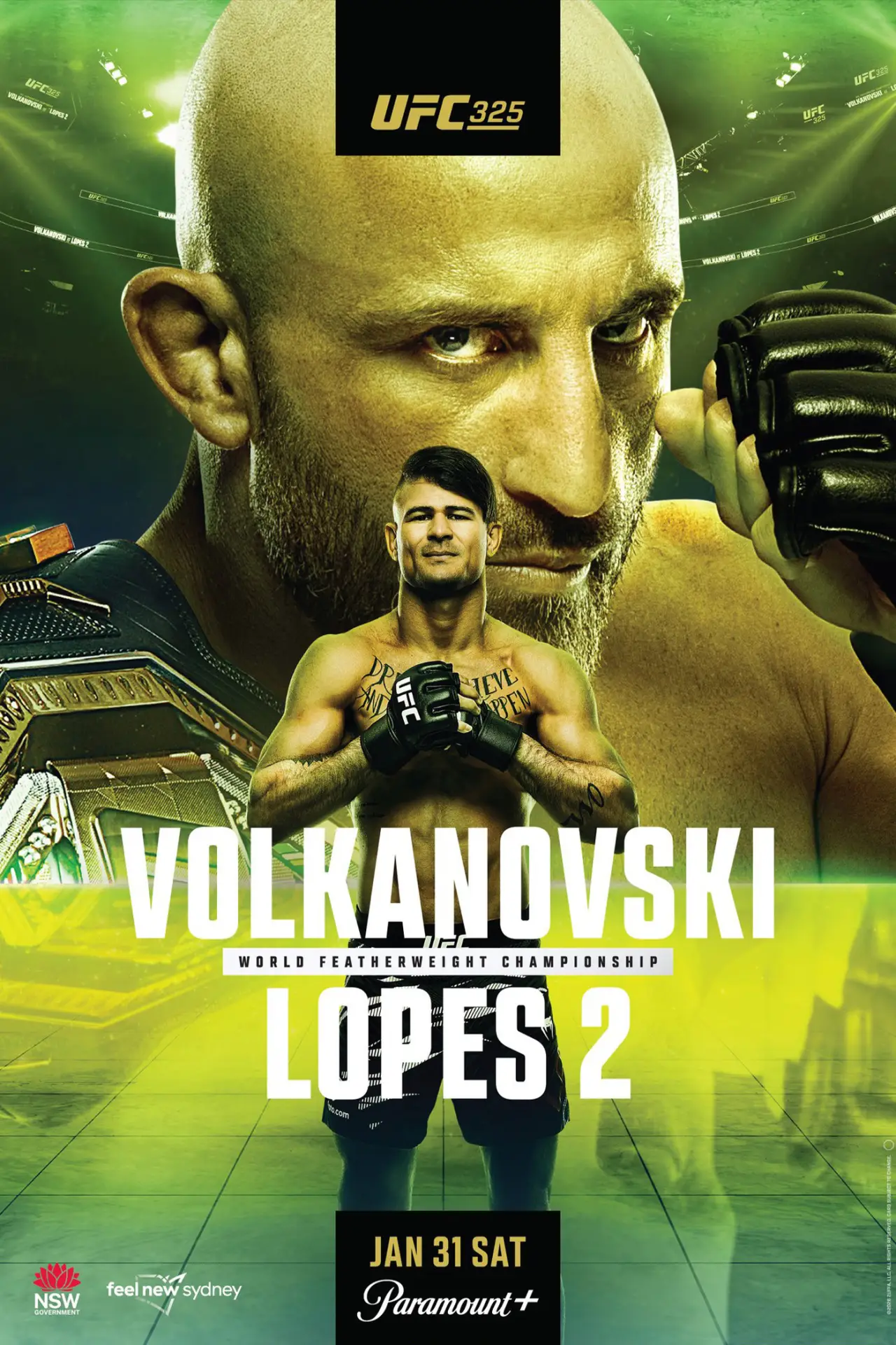 Постер до фільму "UFC 325: Volkanovski vs. Lopes 2"
