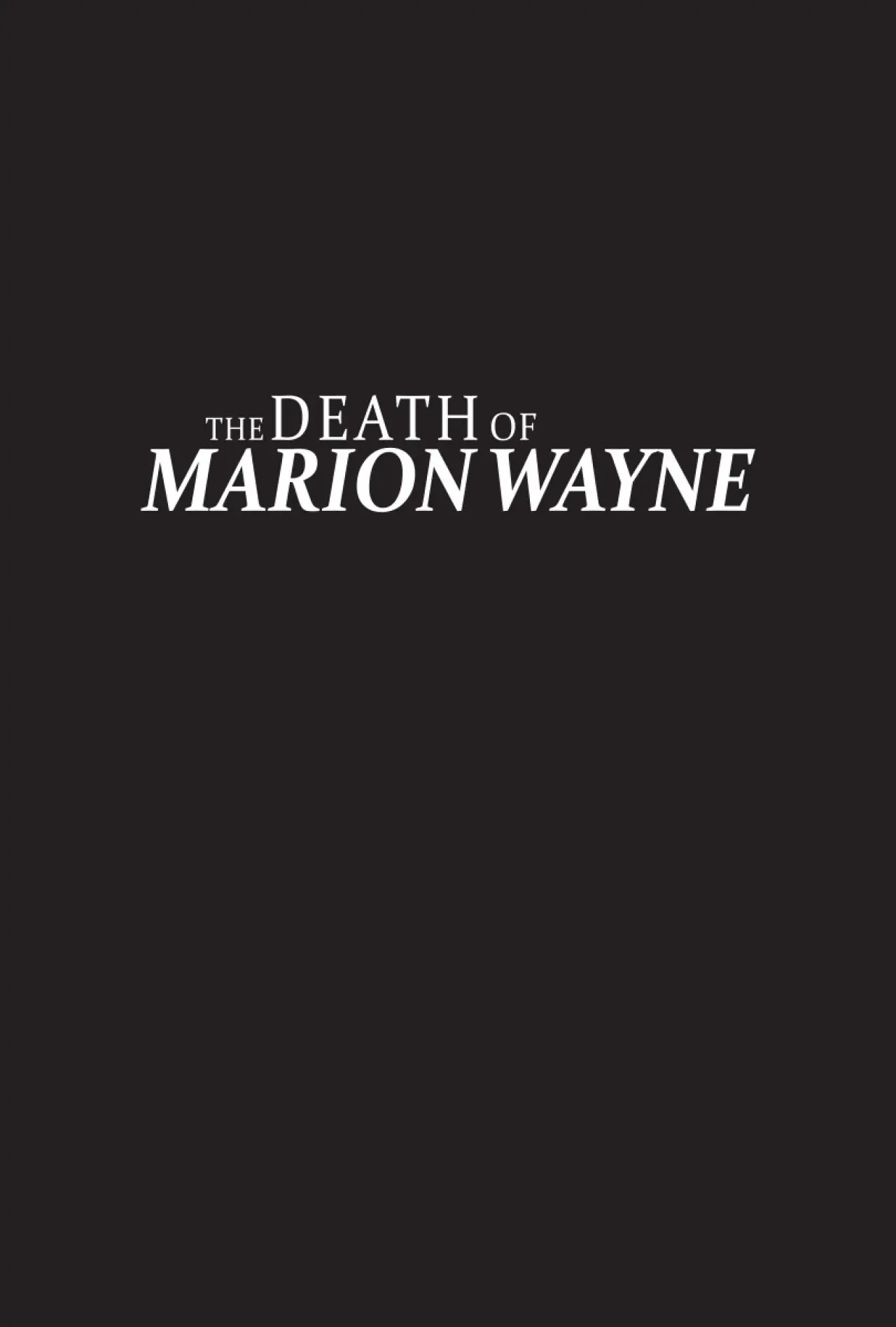 Постер до фільму "The Death of Marion Wayne"