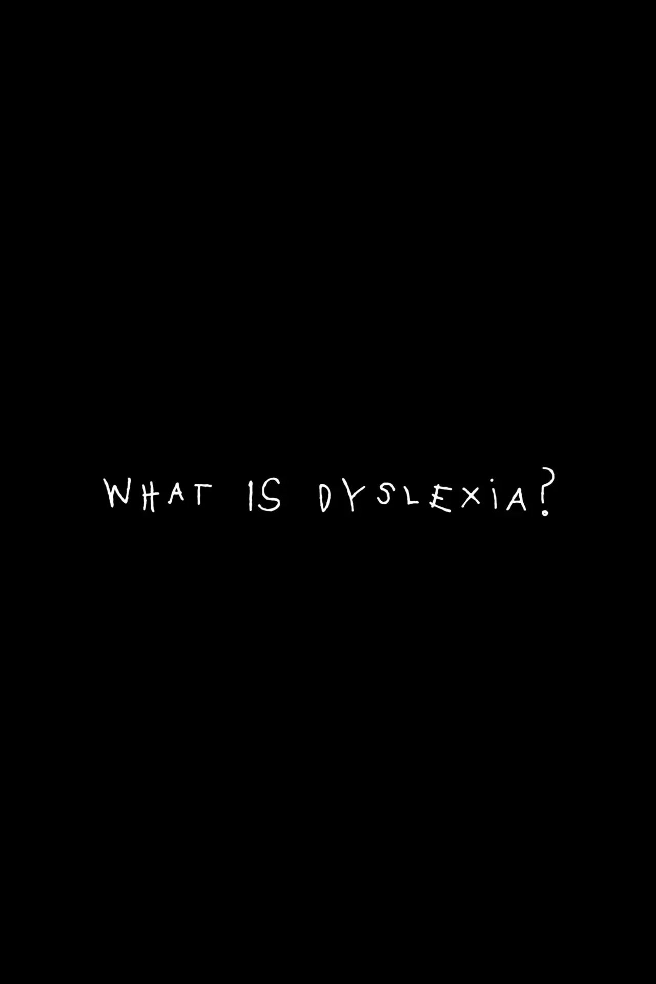 Постер до фільму "What is dyslexia?"
