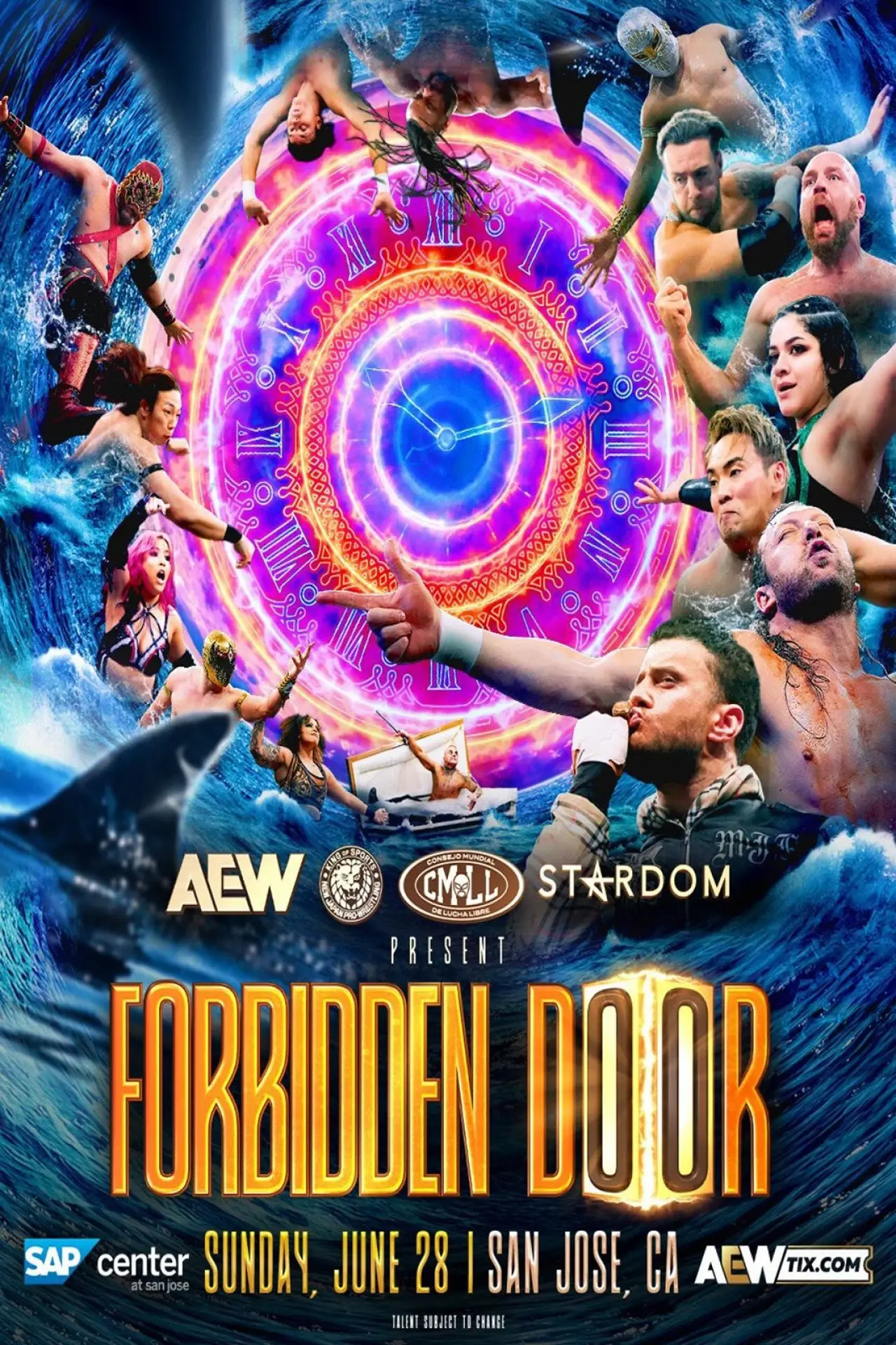Постер до фільму "AEW x NJPW x CMLL x Stardom Present Forbidden Door 2026"