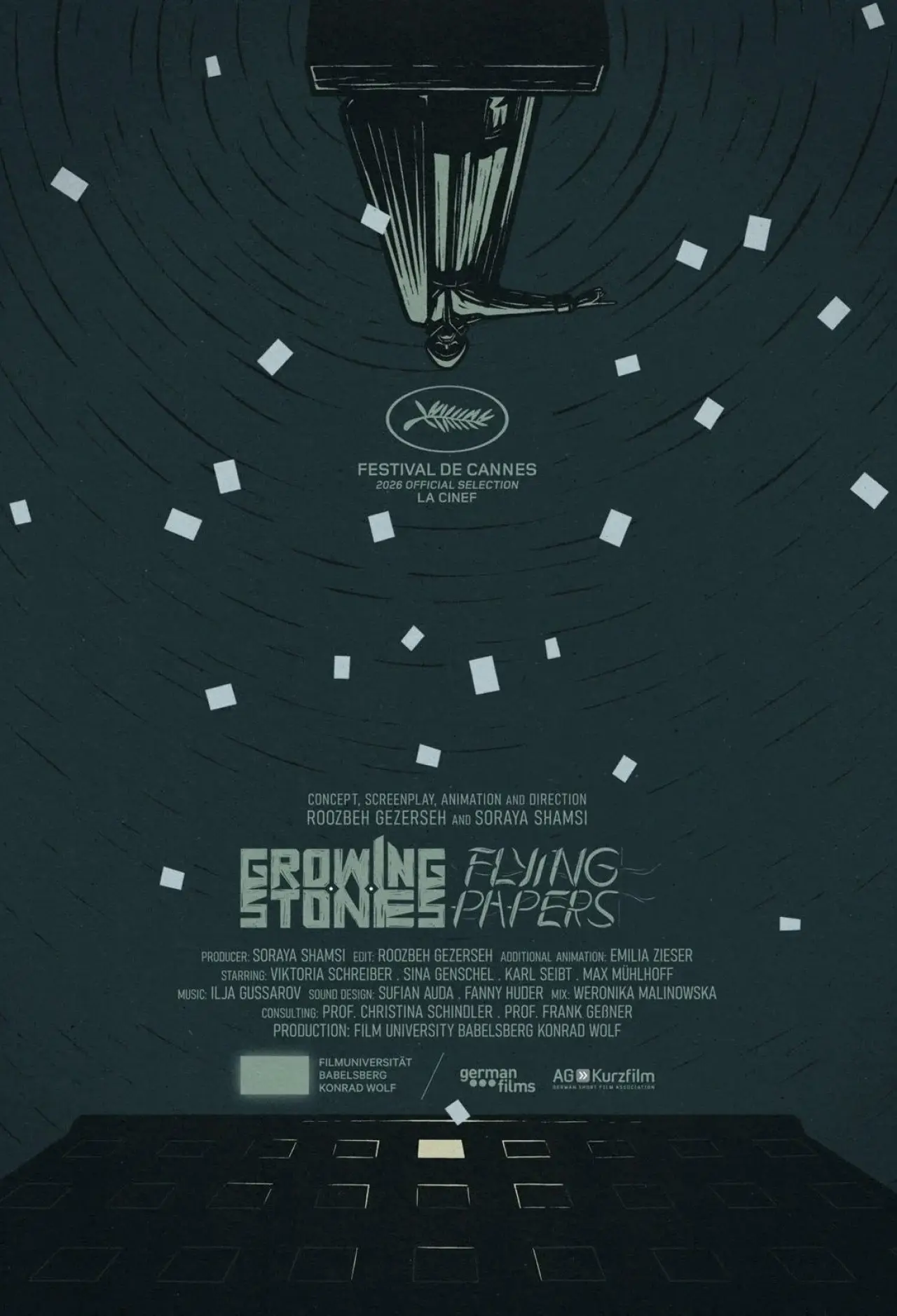 Постер до фільму "Growing Stones, Flying Papers"