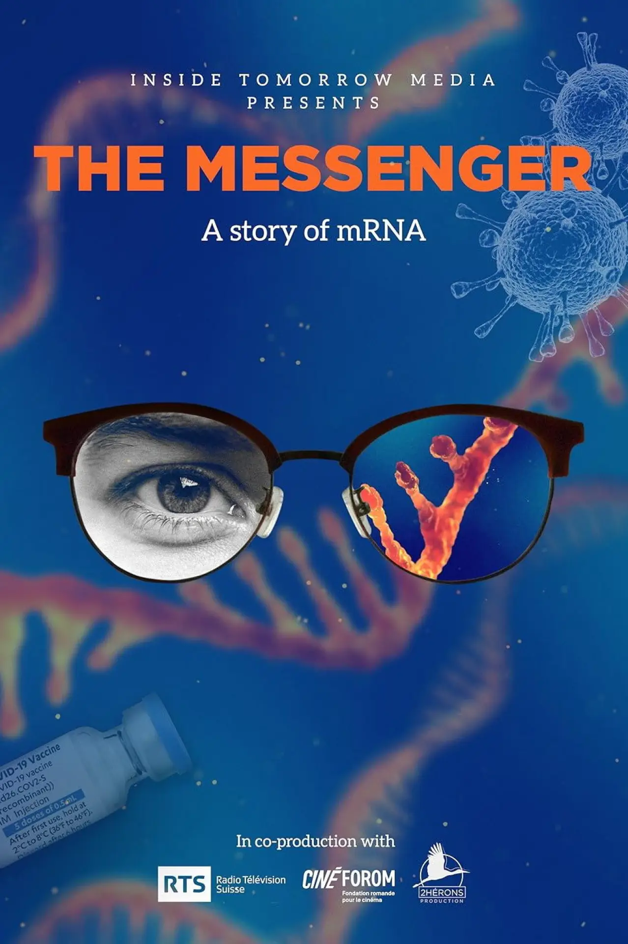 Постер до фільму "The Messenger: A Story of mRNA"