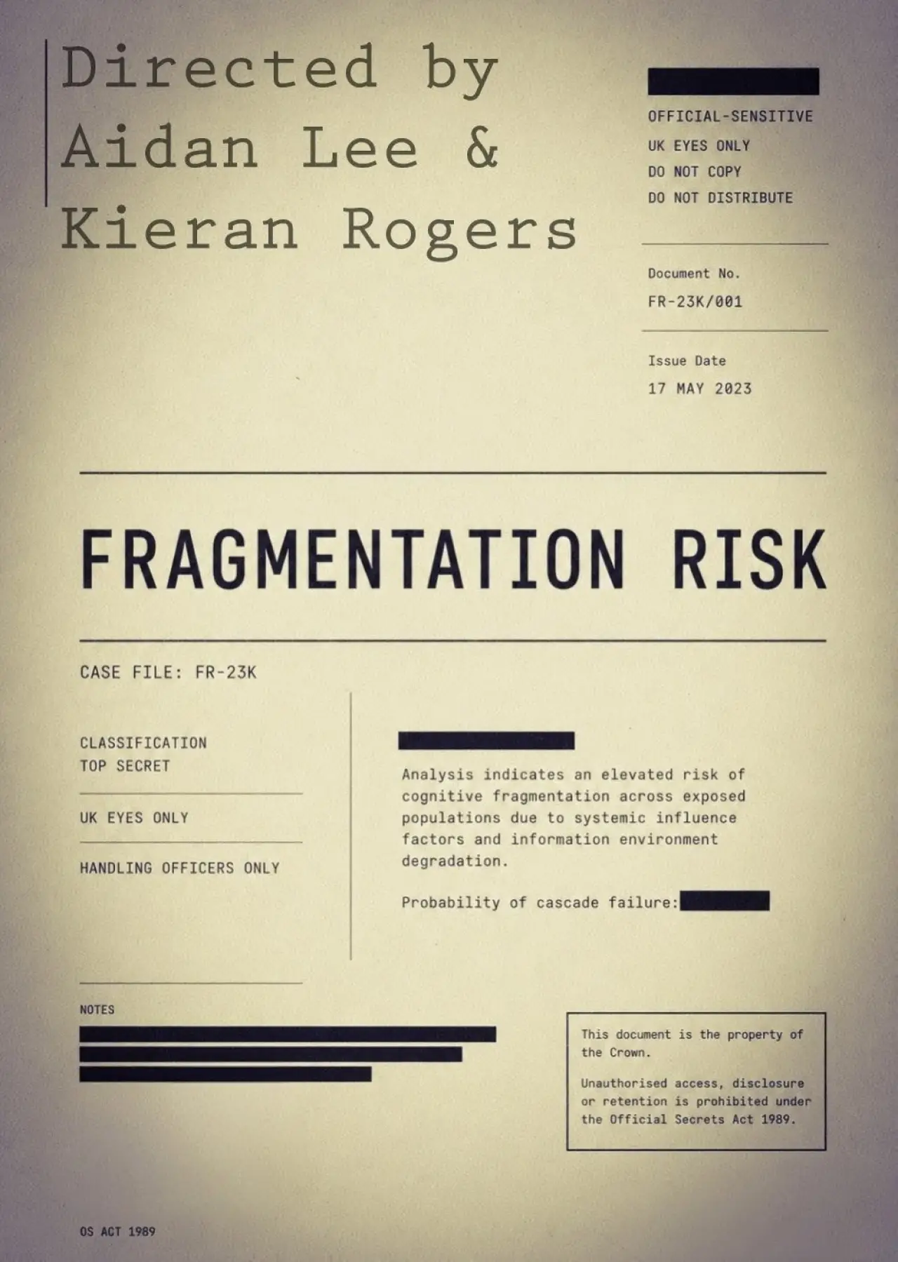 Постер до фільму "Fragmentation Risk"