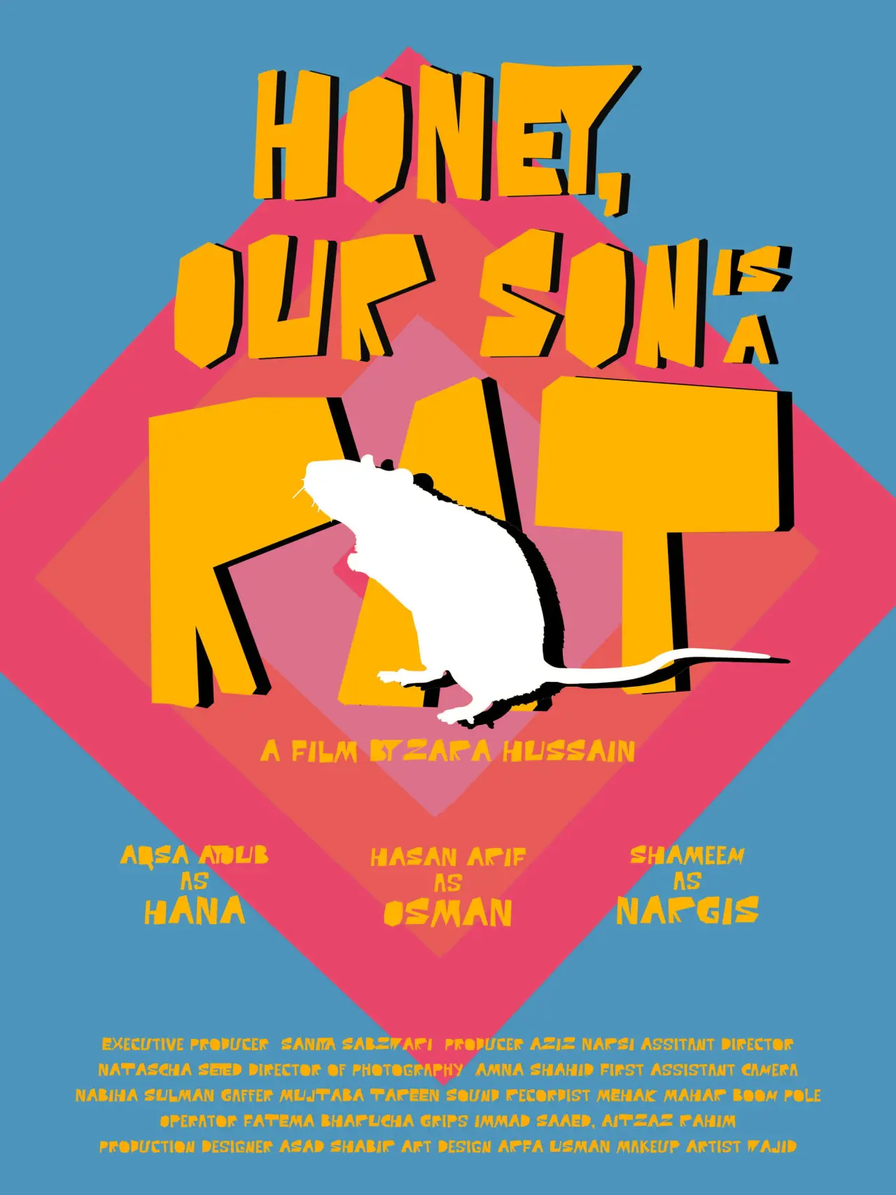 Постер до фільму "Honey, Our Son is a Rat"