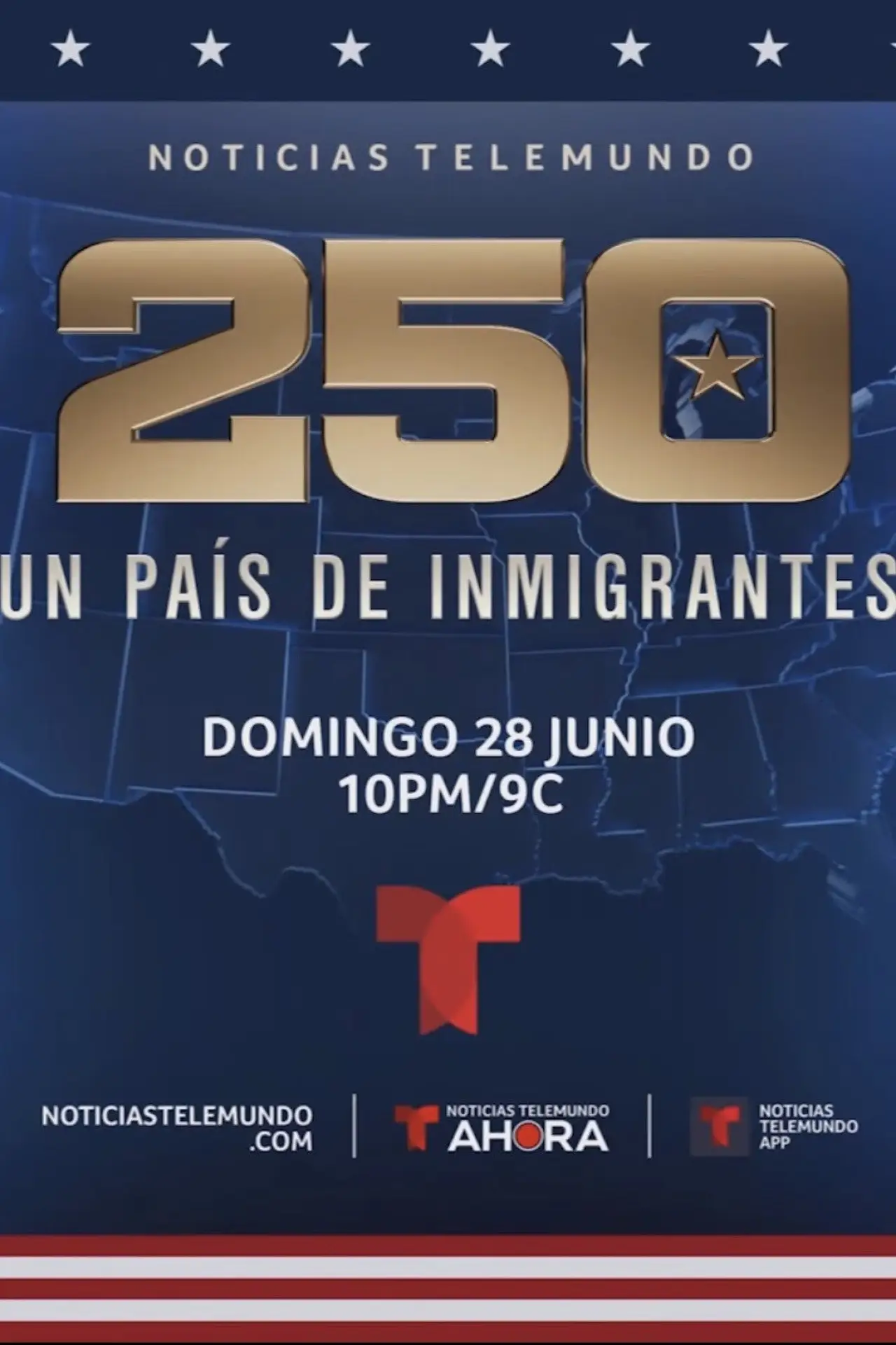 Постер до фільму "Estados Unidos: 250 Un País de Inmigrantes"