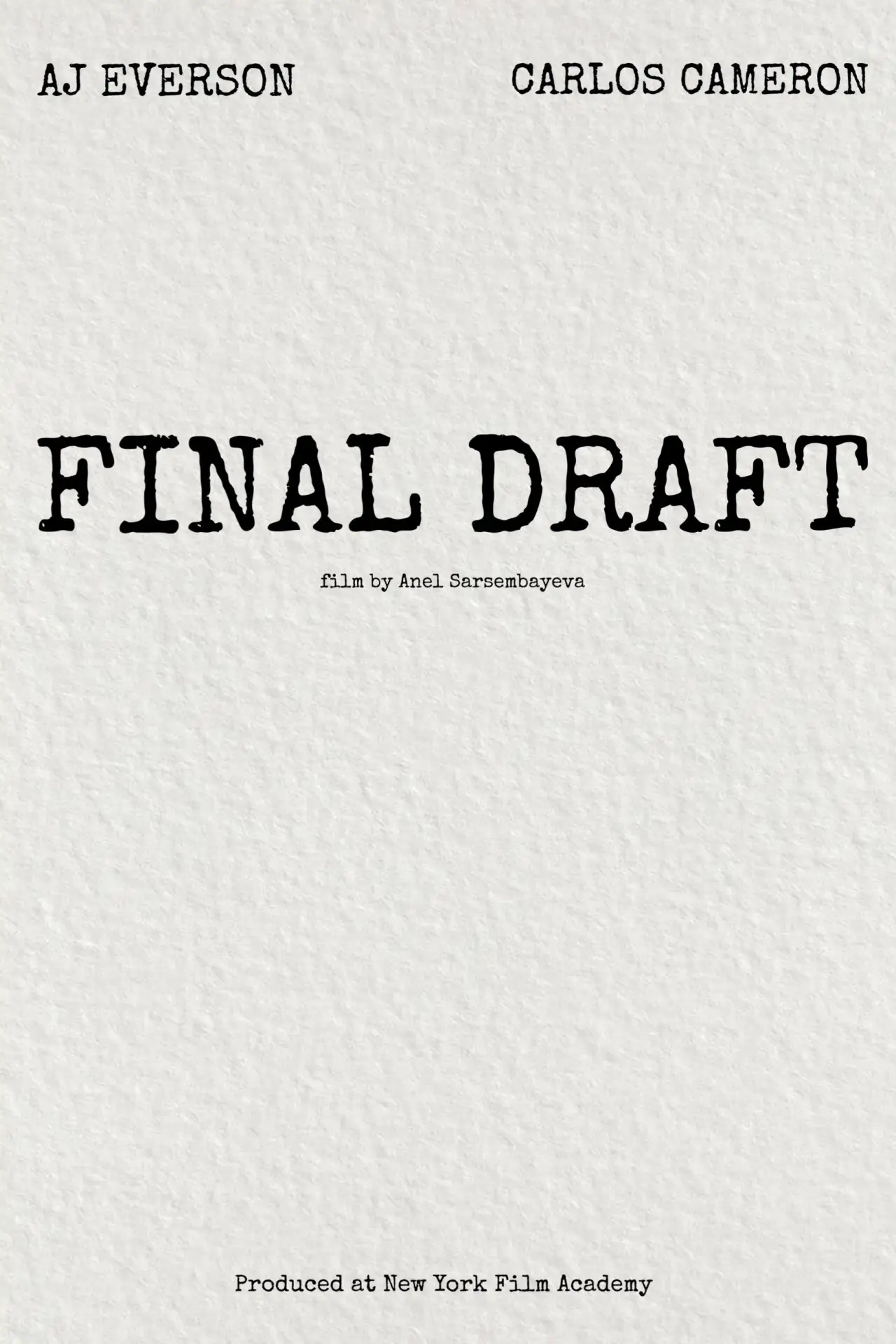 Постер до фільму "Final Draft"