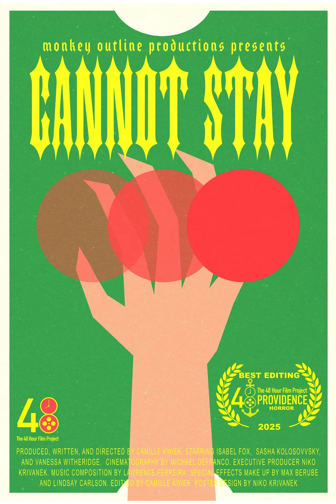 Постер до фільму "Cannot Stay"
