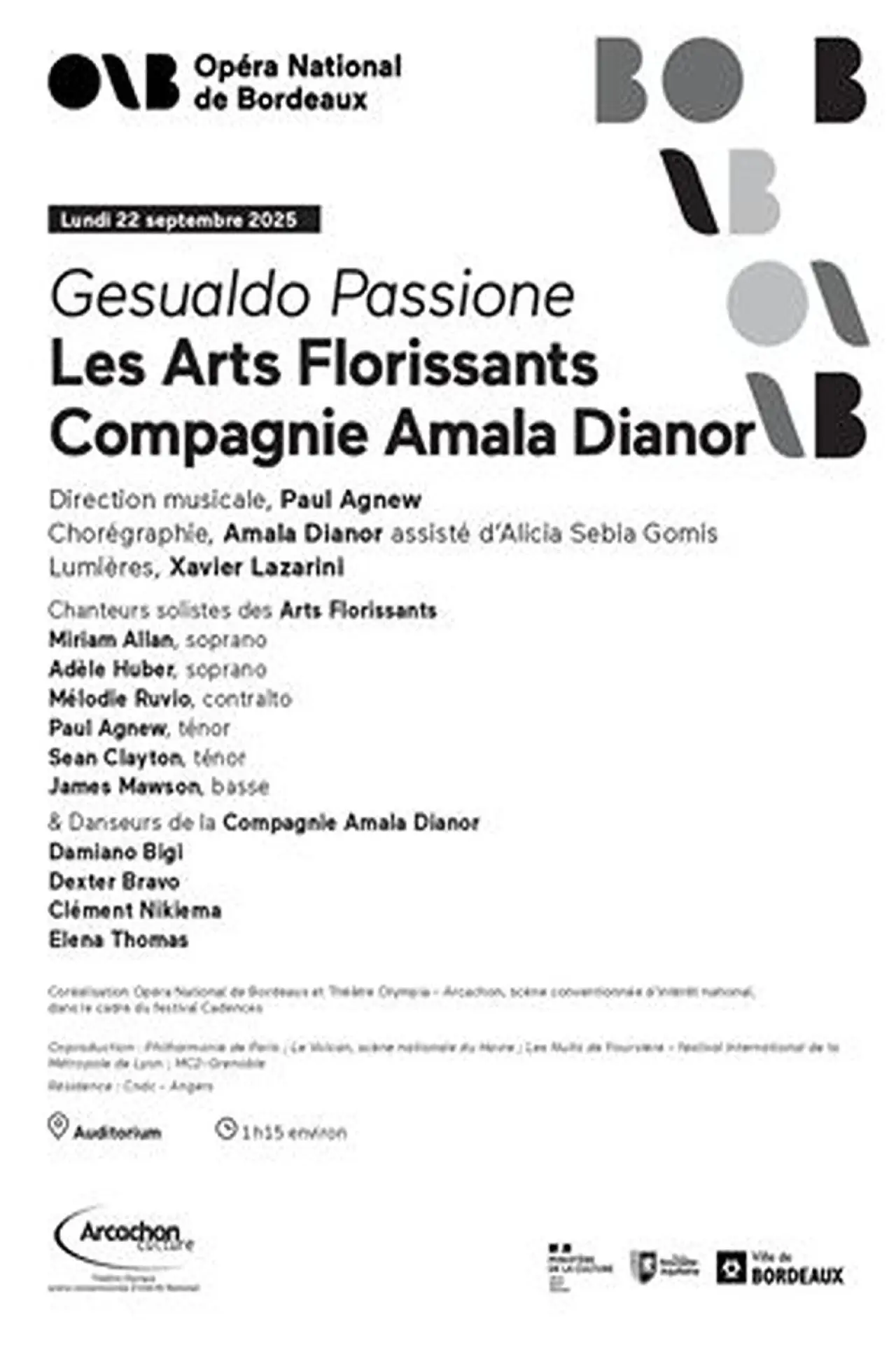 Постер до фільму "Amala Dianor et Les Arts Florissants : Gesualdo Passione Nuits de Fourvière 2026"
