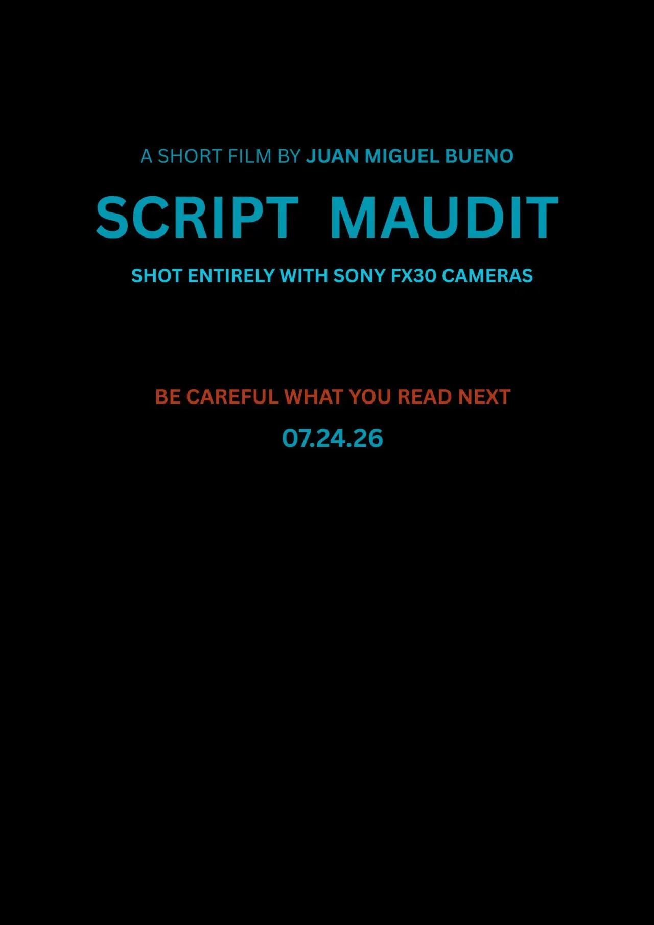 Постер до фільму "Script Maudit"