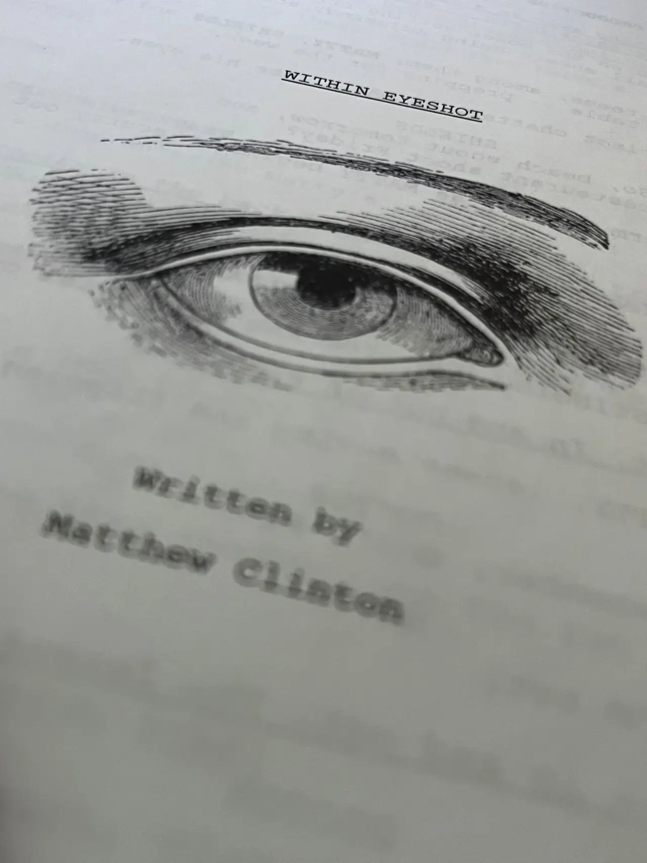 Постер до фільму "Within Eyeshot"