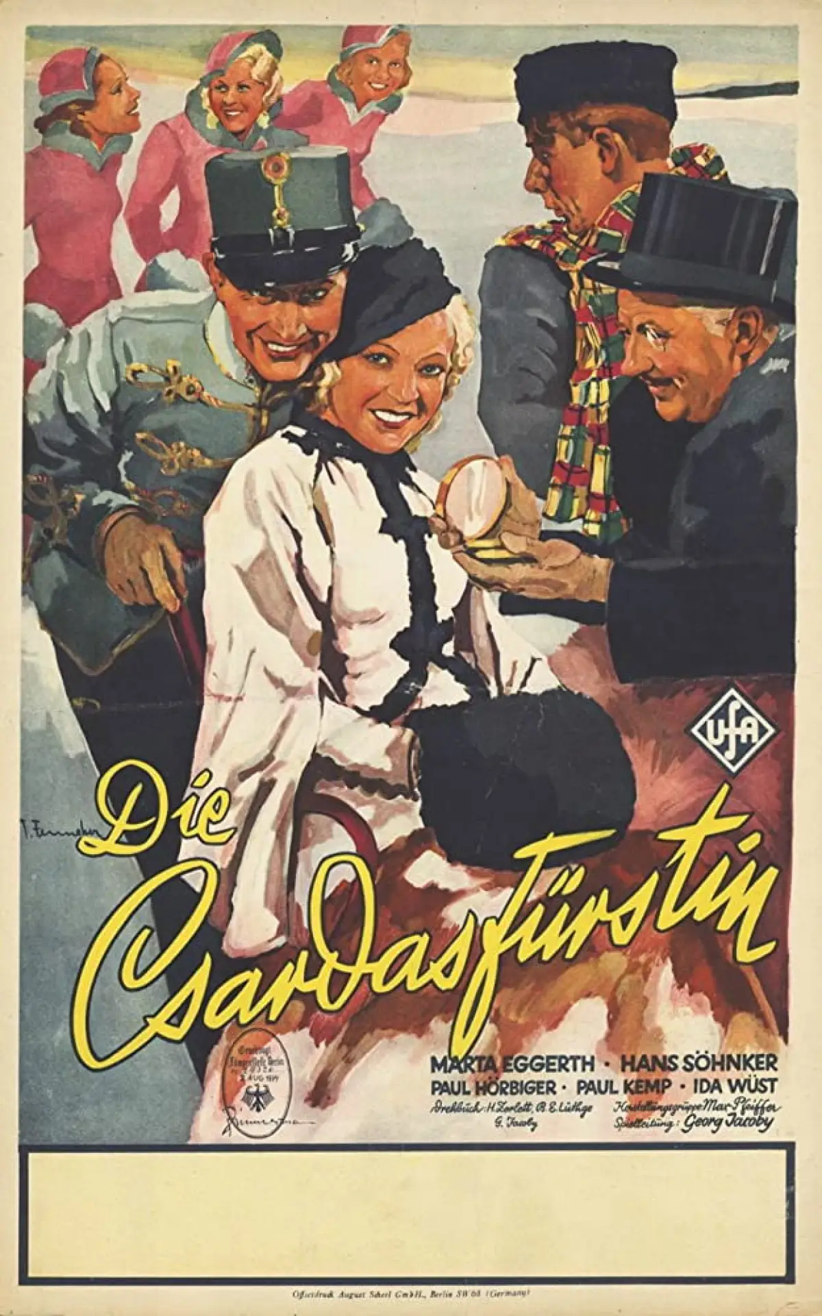 Постер до фільму "Die Czardasfürstin"