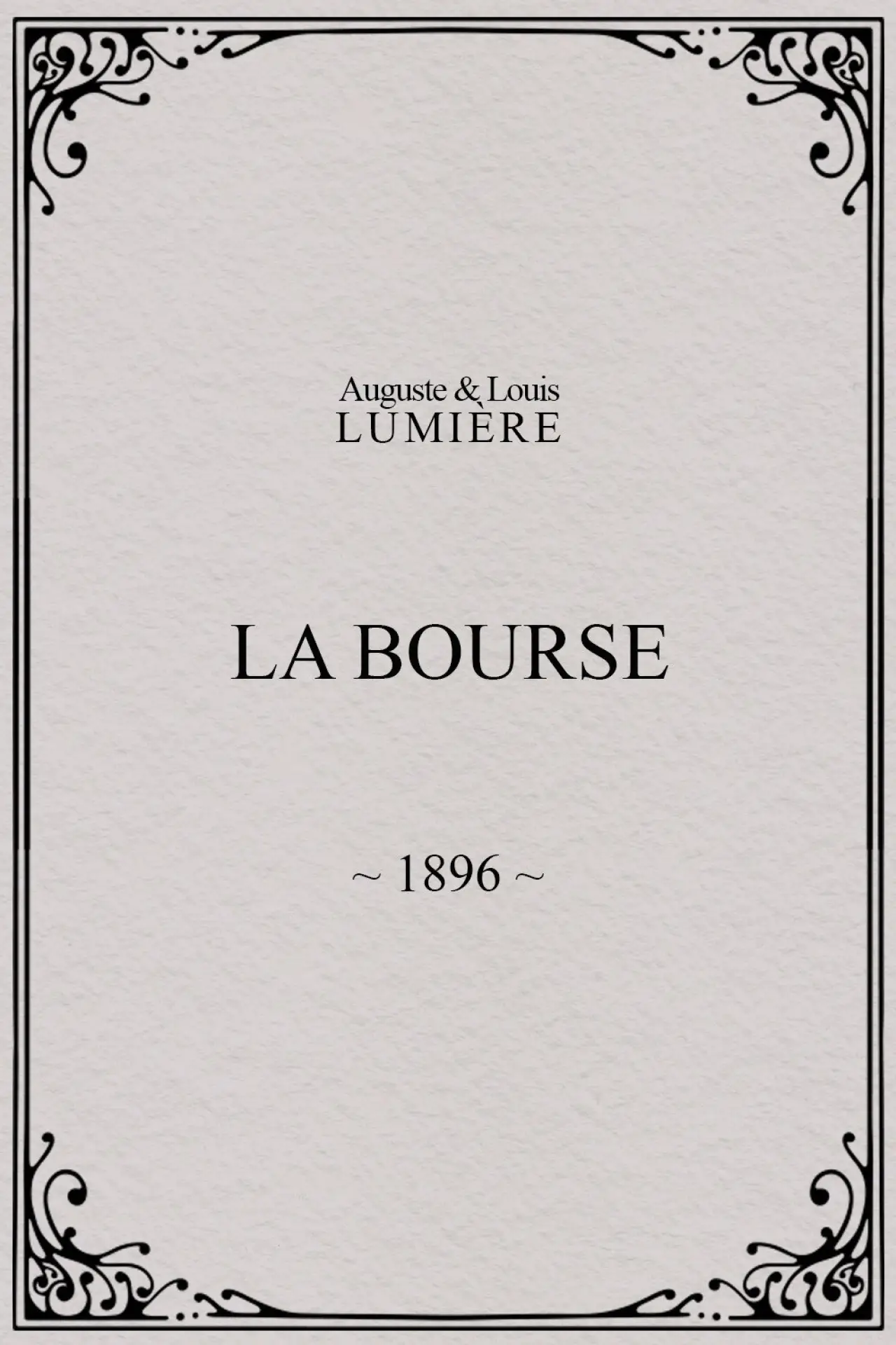 Постер до фільму "La Bourse"