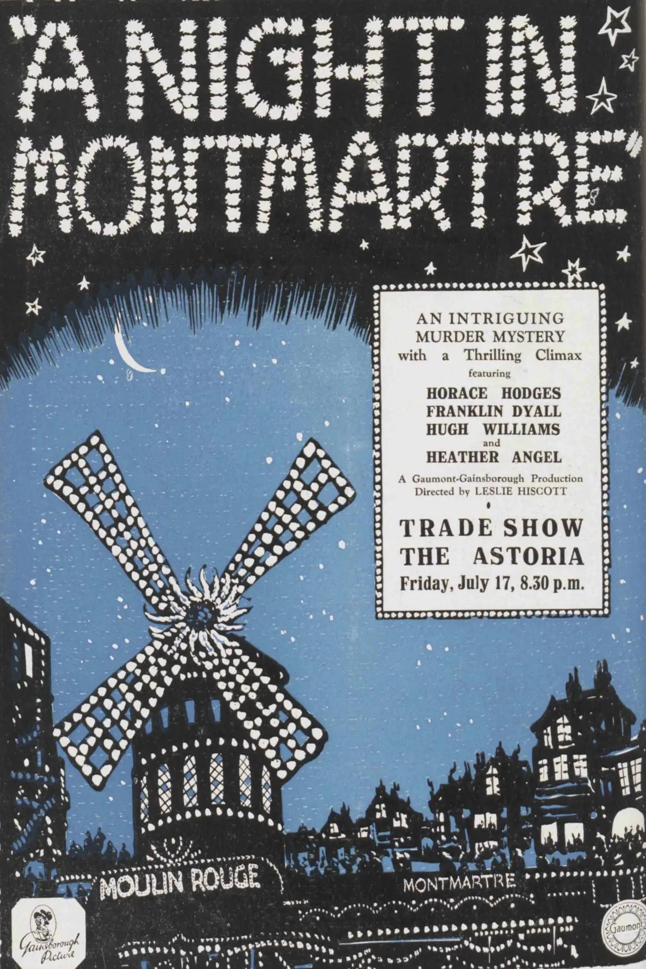 Постер до фільму "A Night in Montmartre"