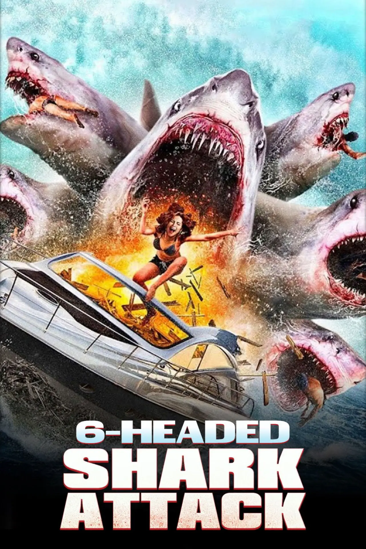Постер до фільму "6-Headed Shark Attack"