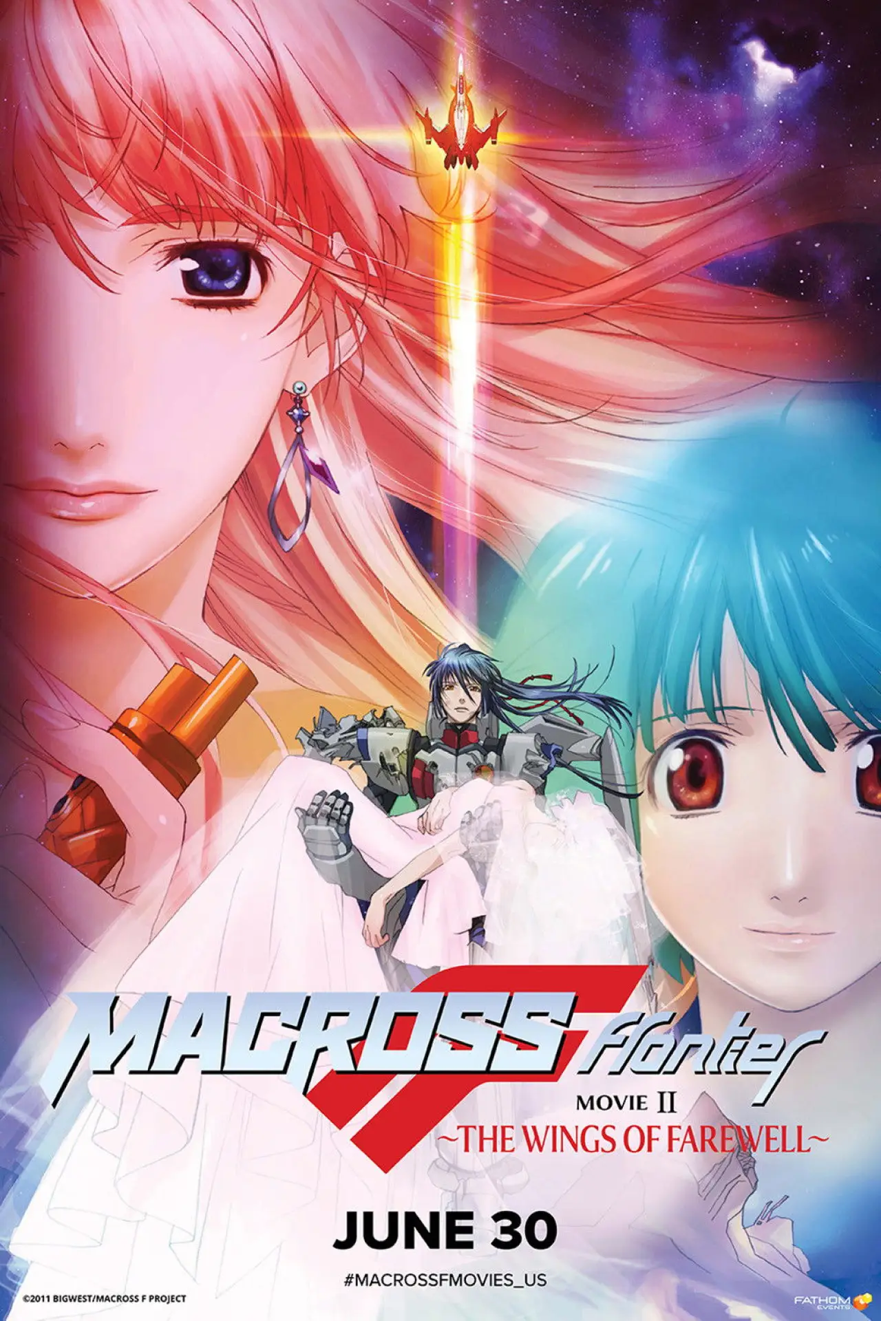 Постер до фільму "劇場版 マクロスF 恋離飛翼 ～サヨナラノツバサ～"