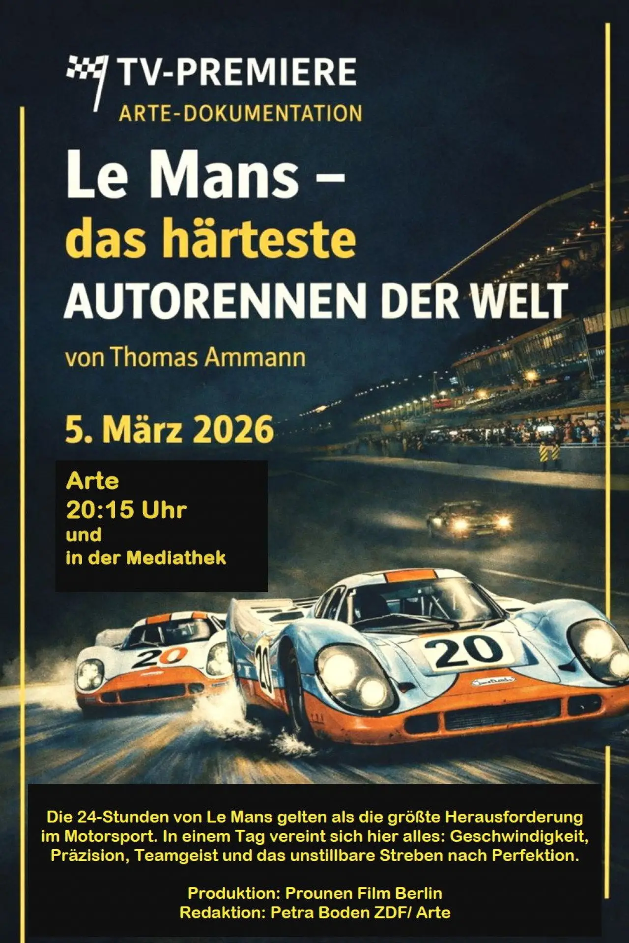 Постер до фільму "Le Mans - Das härteste Autorennen der Welt"