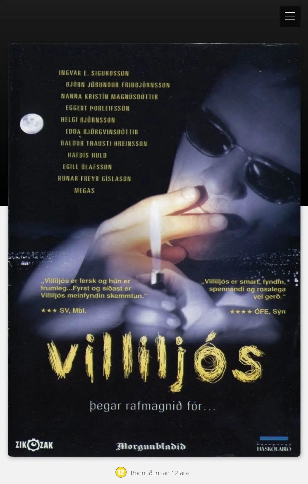 Постер до фільму "Villiljós"