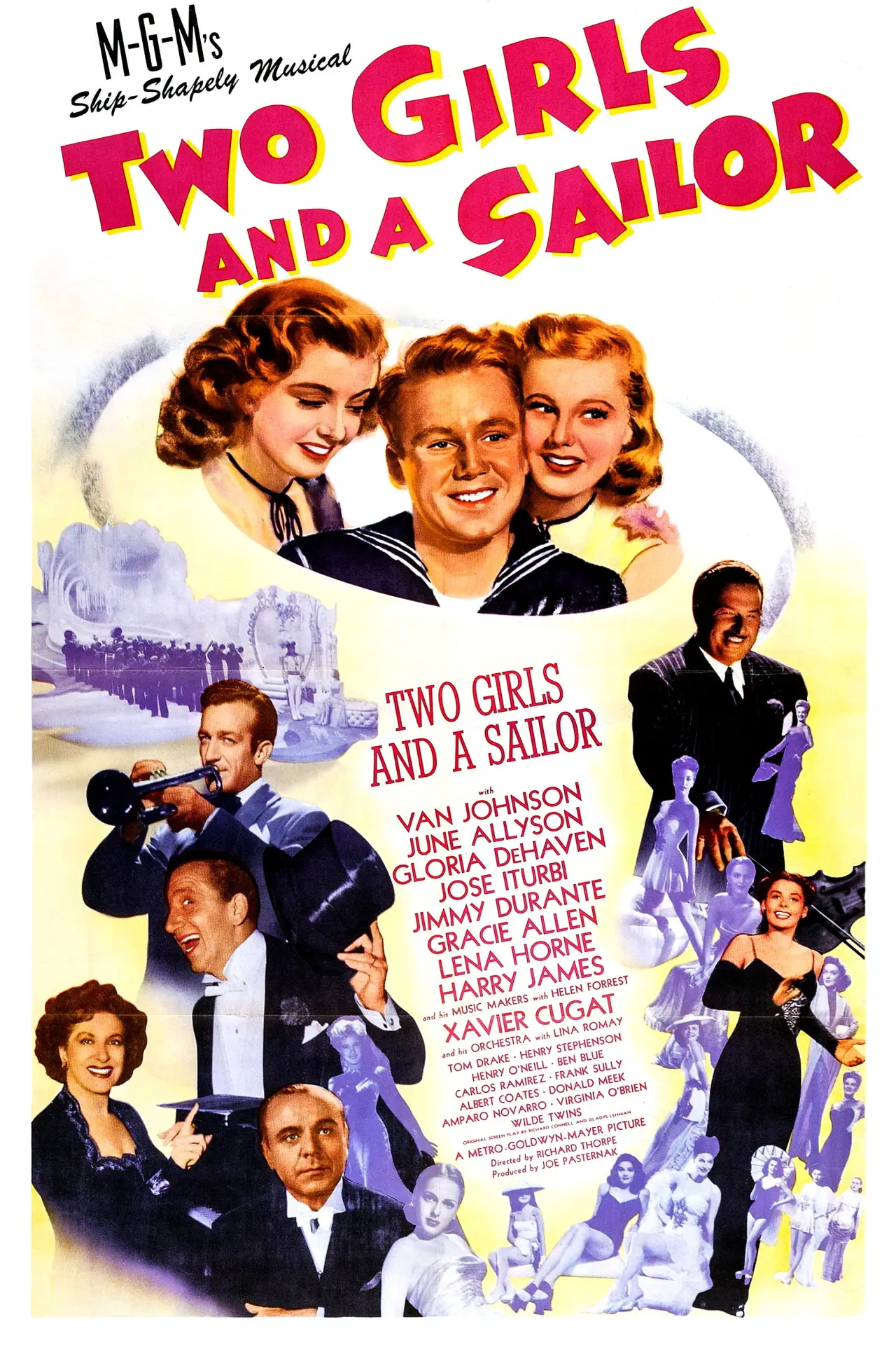 Постер до фільму "Two Girls and a Sailor"