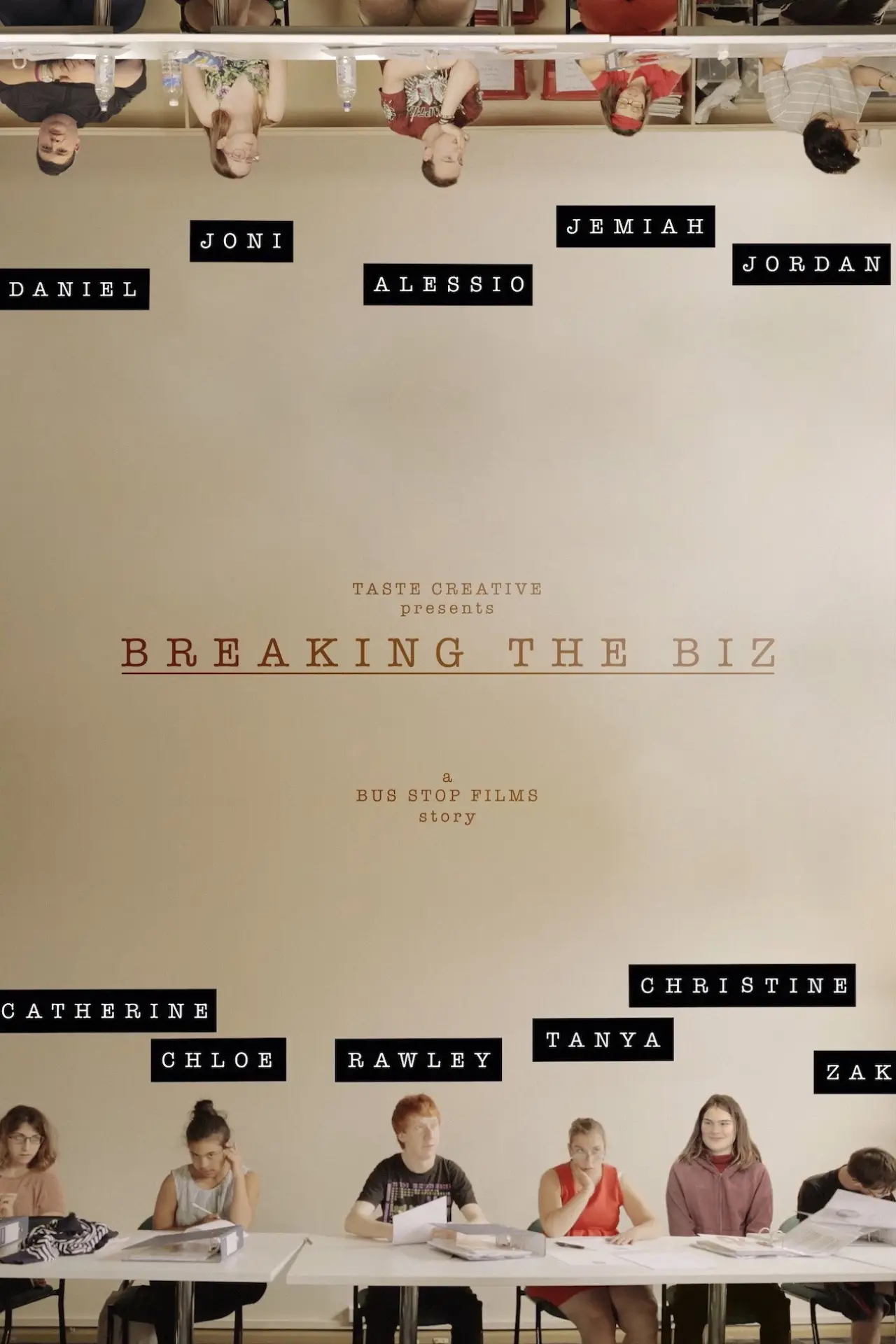 Постер до фільму "Breaking the Biz: A Bus Stop Films Story"
