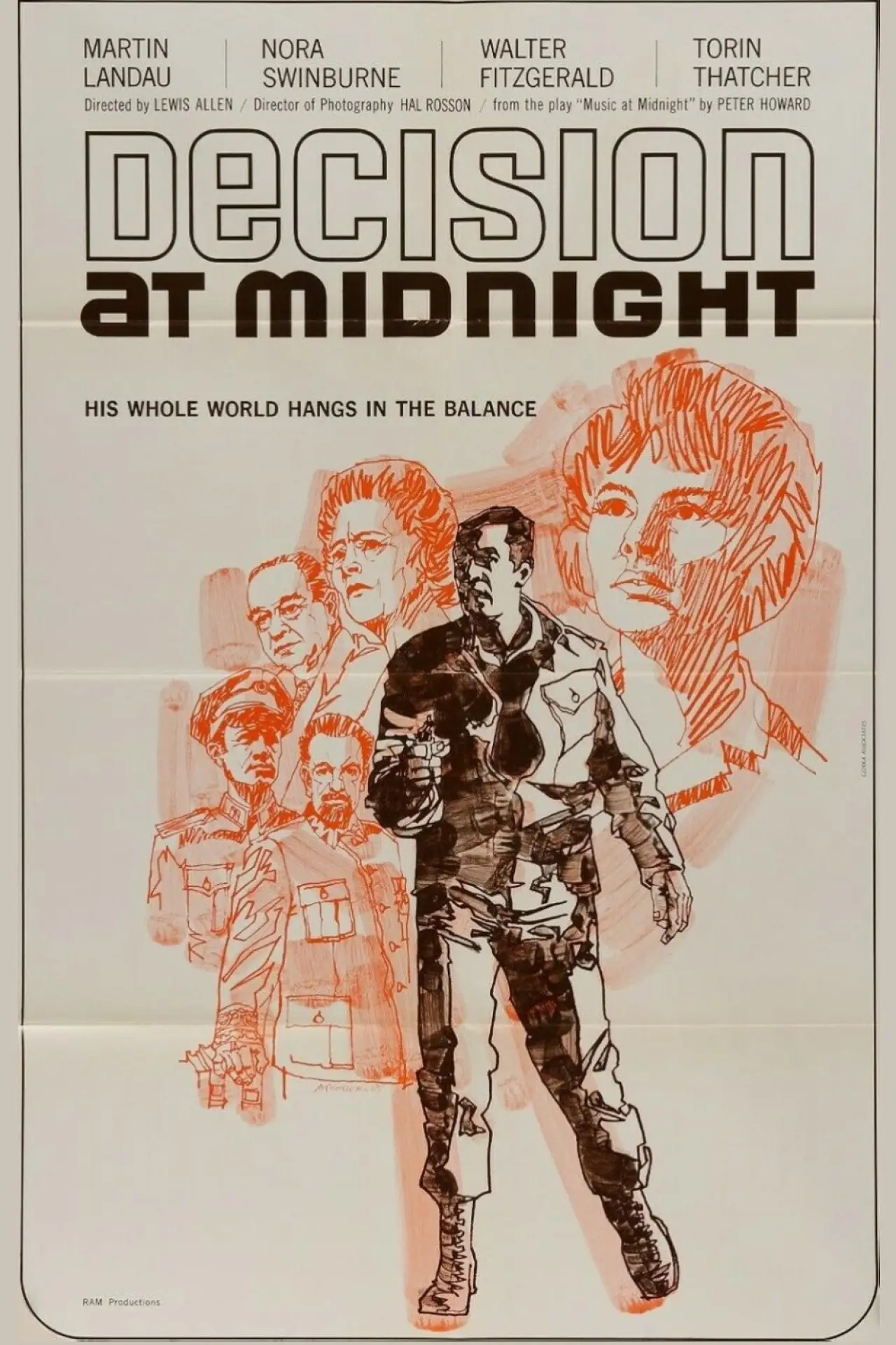 Постер до фільму "Decision at Midnight"