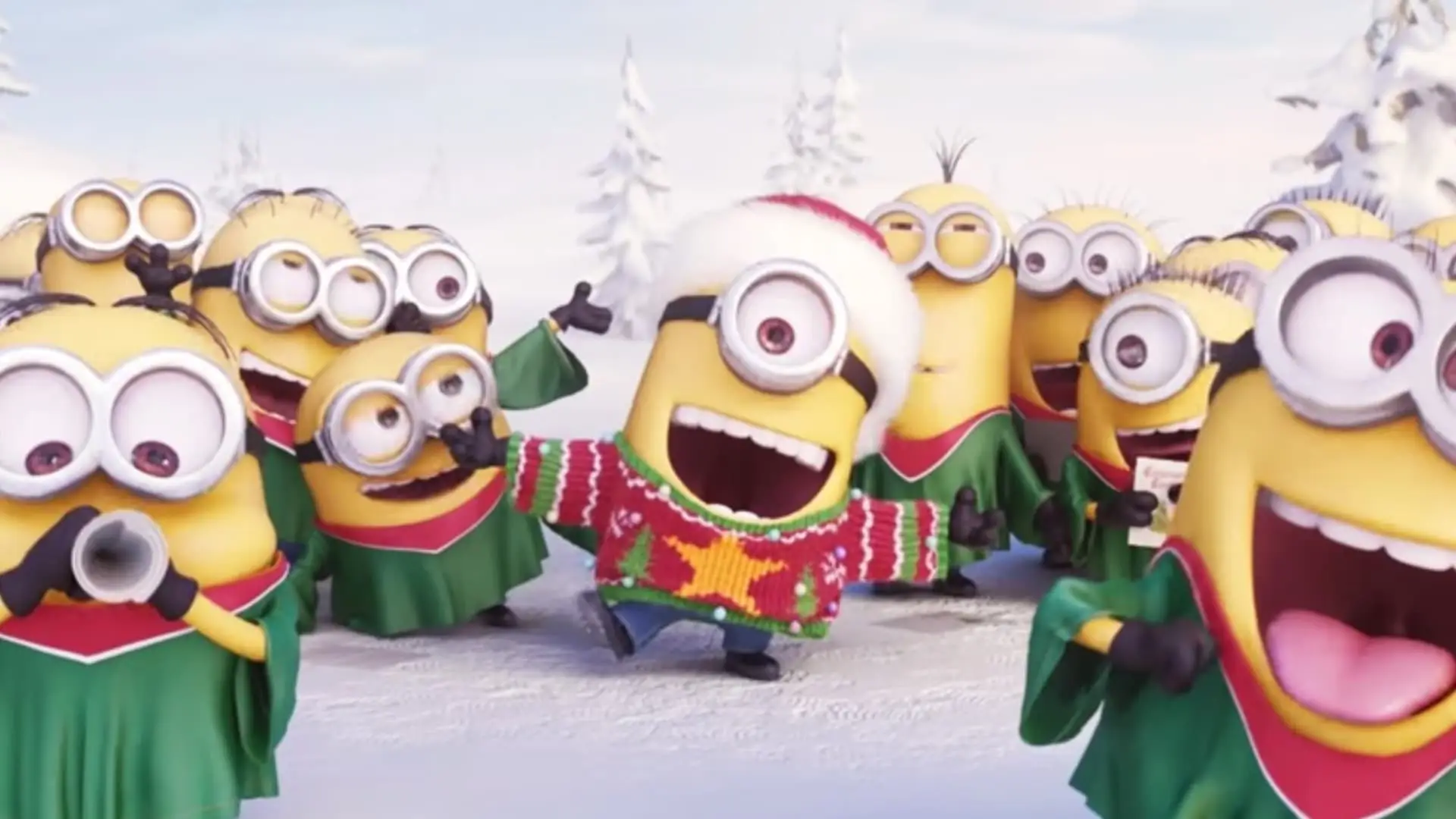 Відео до фільму Tree Lighting Ceremony | Minions | Jingle Bells Sing | Illumination