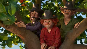 Задник до фильму"Троє розбійників і лев" #197415