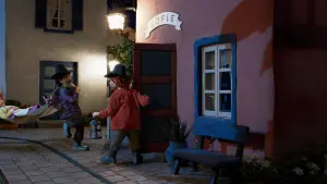 Задник до фильму"Троє розбійників і лев" #197430