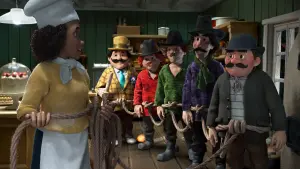 Задник до фильму"Троє розбійників і лев" #197416