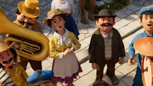 Задник до фильму"Троє розбійників і лев" #197407