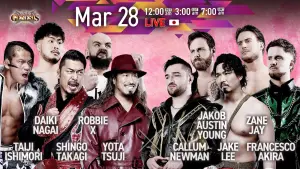 Задник до фильму"NJPW Road to Sakura Genesis 2026 - Day 1" #766264