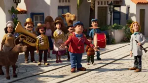 Задник до фильму"Троє розбійників і лев" #197409