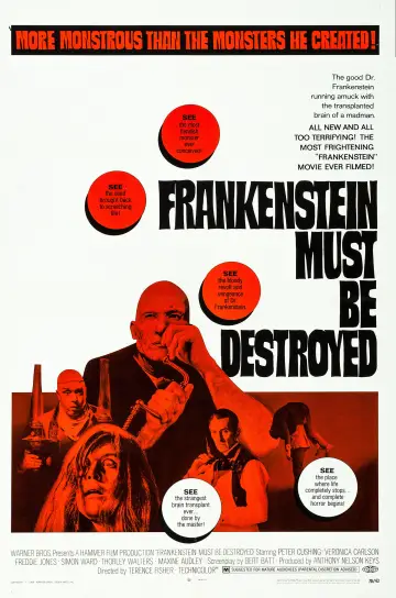 Постер до фильму"Frankenstein Must Be Destroyed" #1113555