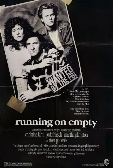 Постер до фильму"Running on Empty" #1028236