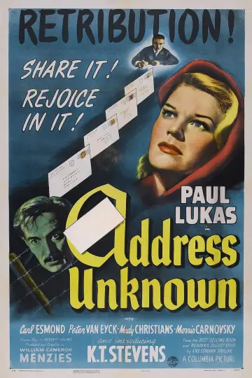 Постер до фильму"Address Unknown" #1133941