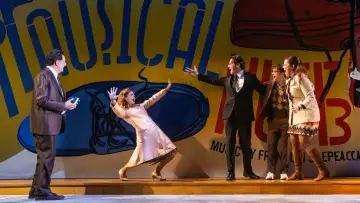 Задник до фильму"Merrily We Roll Along" #548388